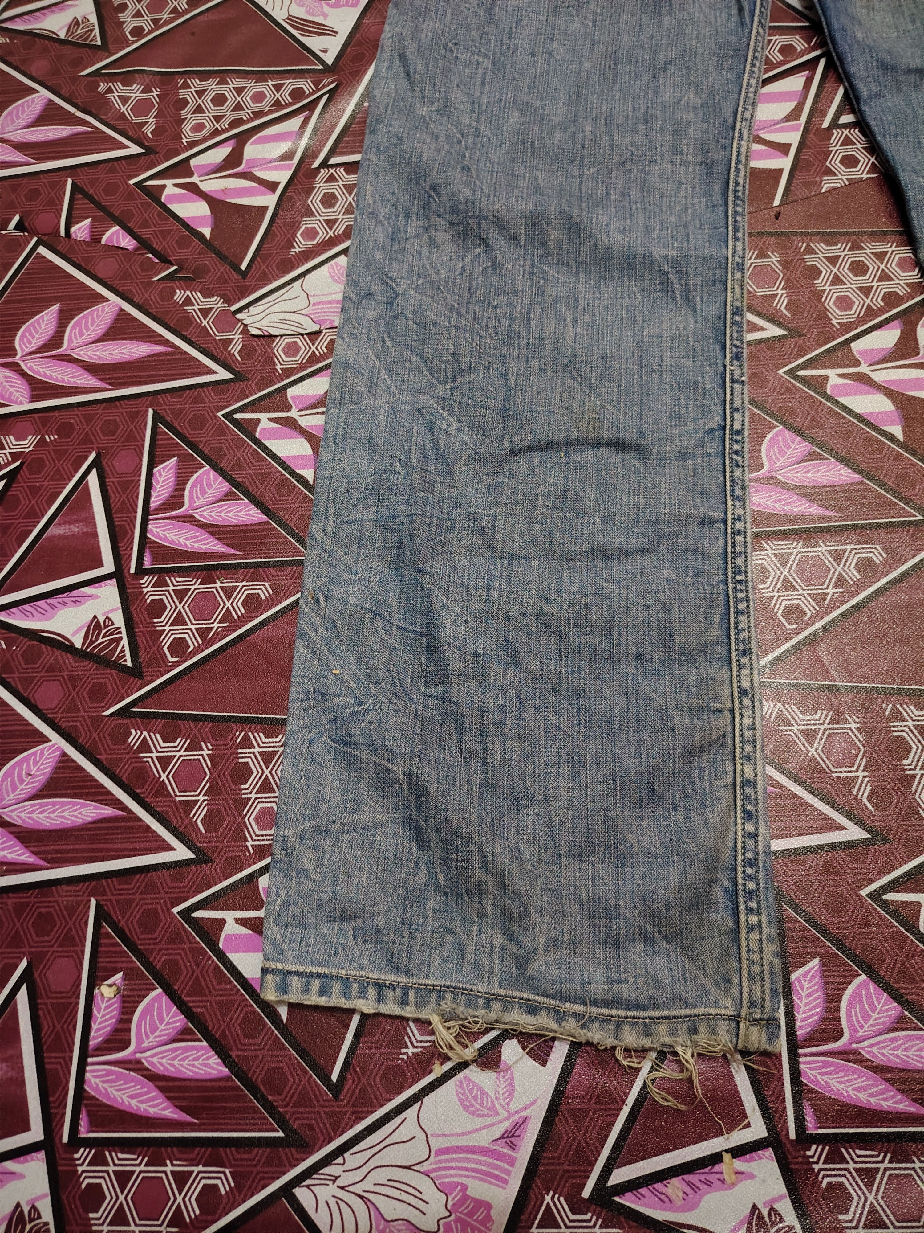 Who Decides War Vtg Diesel Industry Flared Distressed jeans Denim Size US 31 - 18 Thumbnail