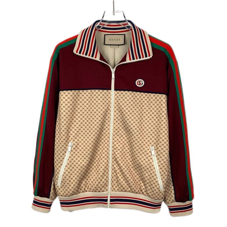 Gucci Gucci Color-blocking double G-printed lapel zipper jacket 2 Size US XS / EU 42 / 0 - 1 Thumbnail