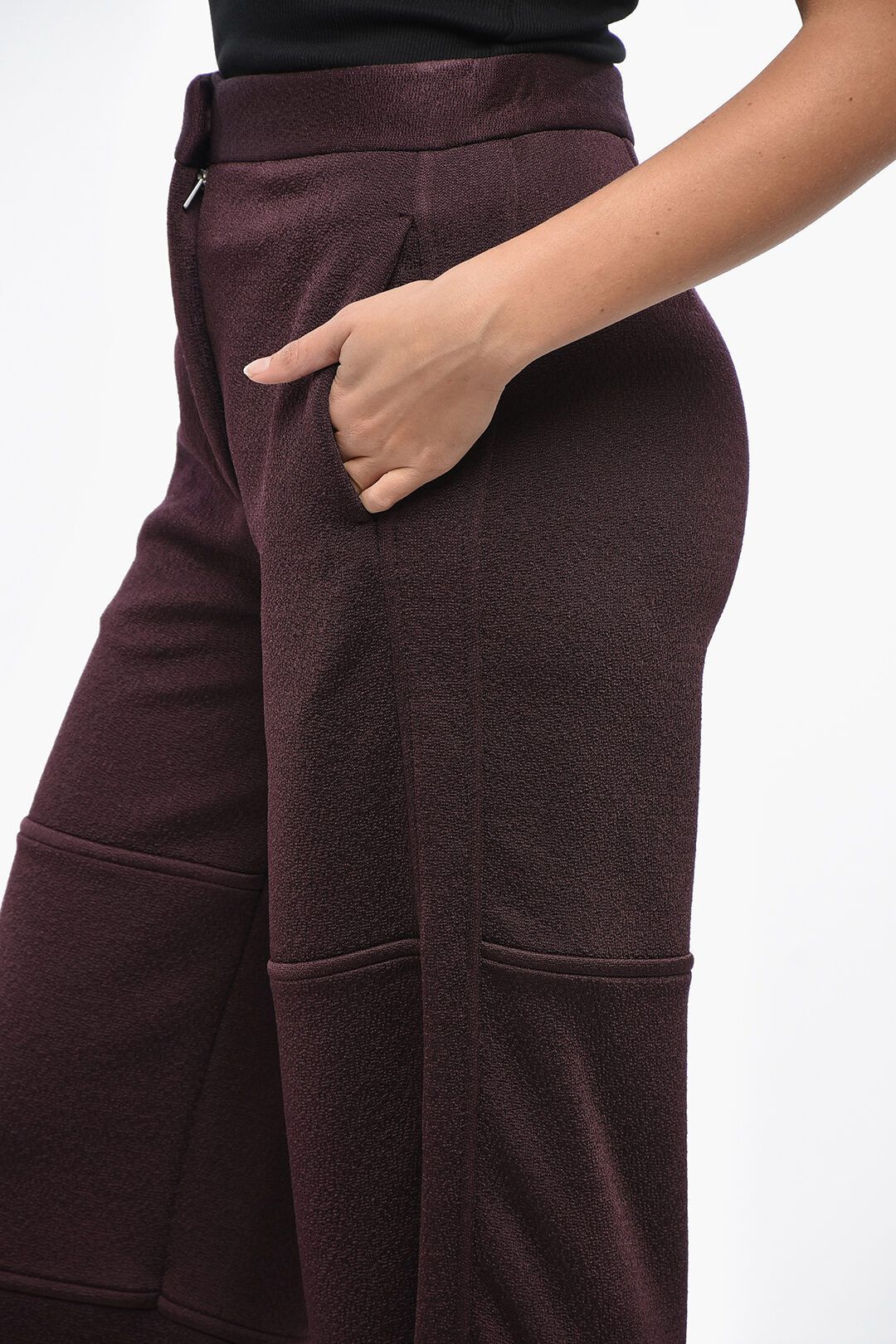 Jil Sander og1mm1225 Viscose Plum Pant in Purple Size 27" / US 4 / IT 40 - 3 Thumbnail