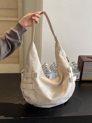 Japanese Brand Huskycat Korean canvas croissant bag Size ONE SIZE - 4 Thumbnail