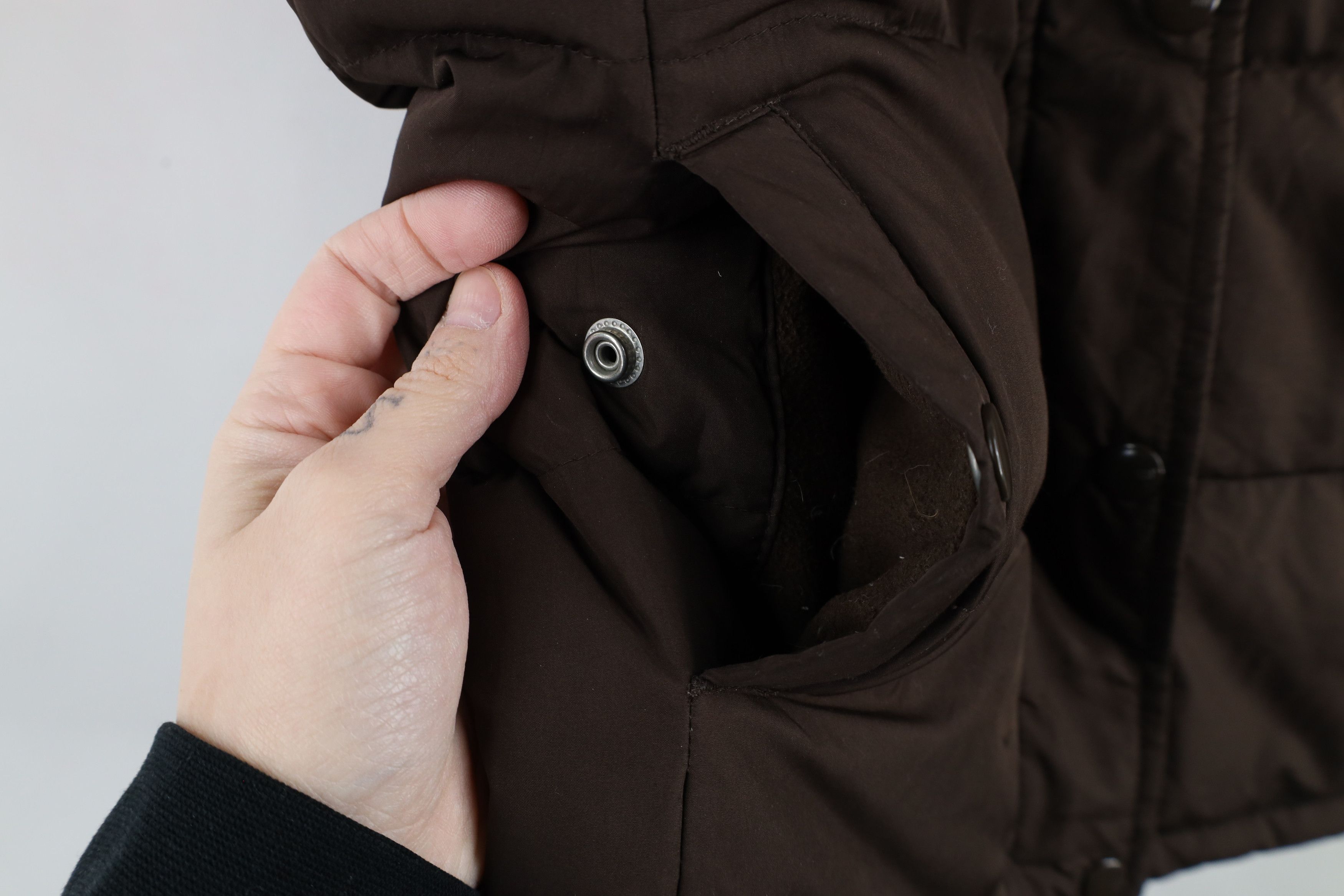 Gap × Vintage Vintage Y2K Gap Faded Full Zip Puffer Vest Jacket Brown Size S / US 4 / IT 40 - 7 Thumbnail