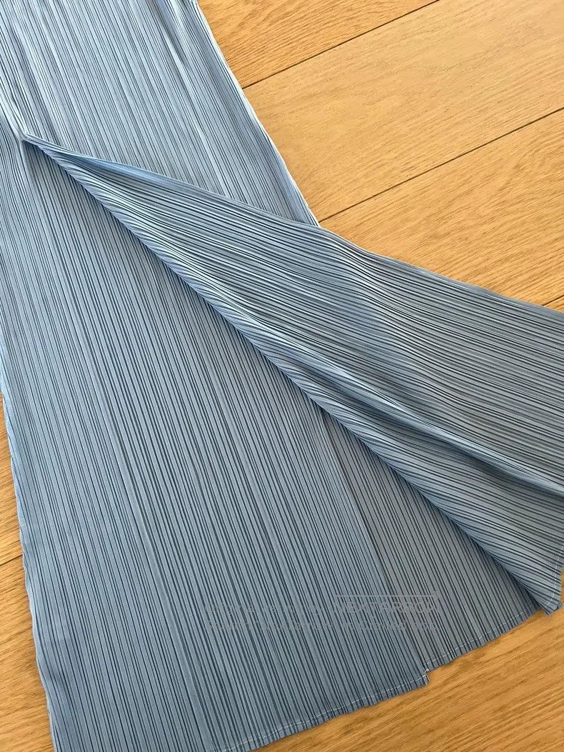 Issey Miyake Issey Miyake size:one size Haze Blue Pleated Sleeveless Dr Size XXS / US 00 / IT 34 - 5 Thumbnail