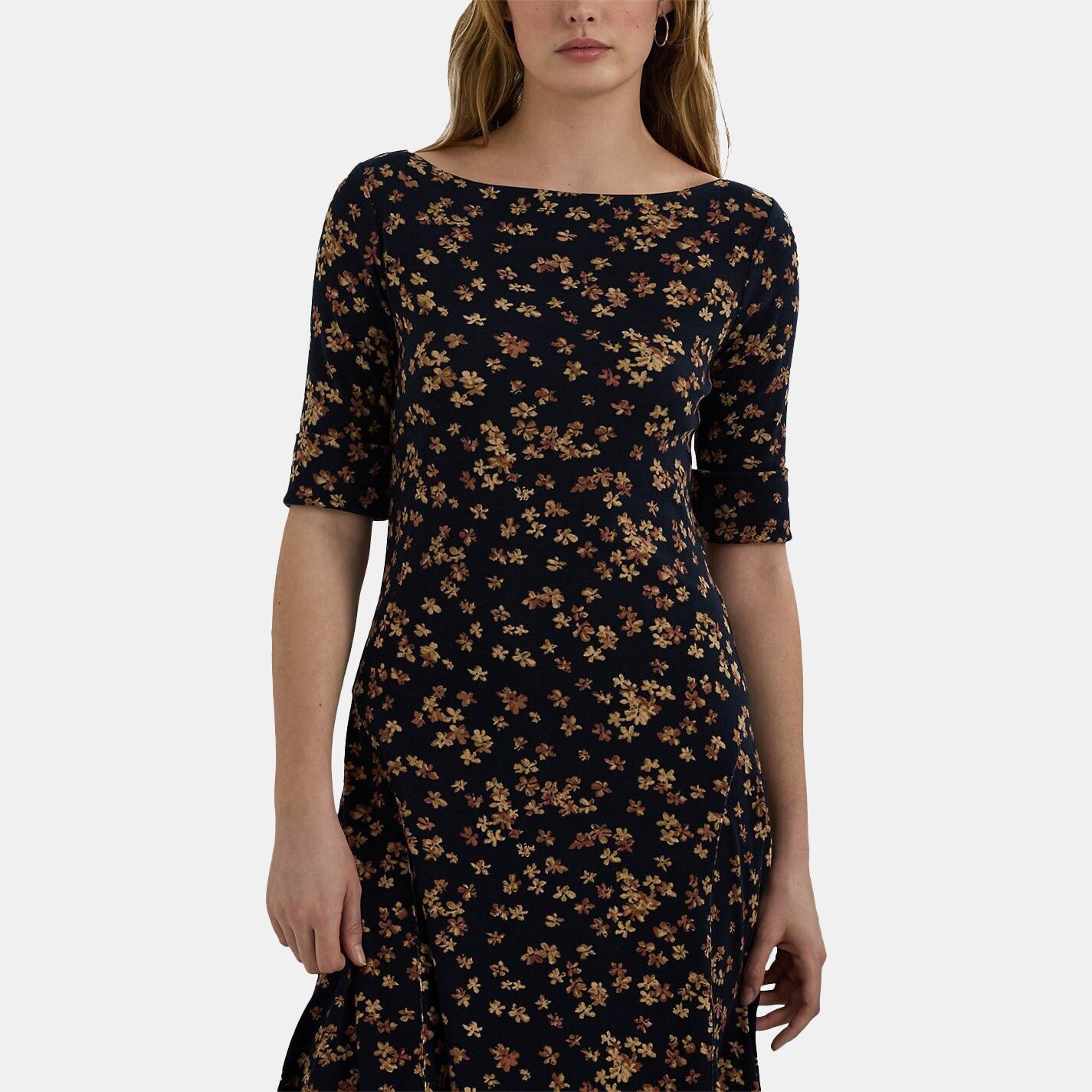 Lauren Ralph Lauren o1g2r1mq0825 Munzie Midi Dress in Multicolor Size L / US 10 / IT 46 - 3 Thumbnail
