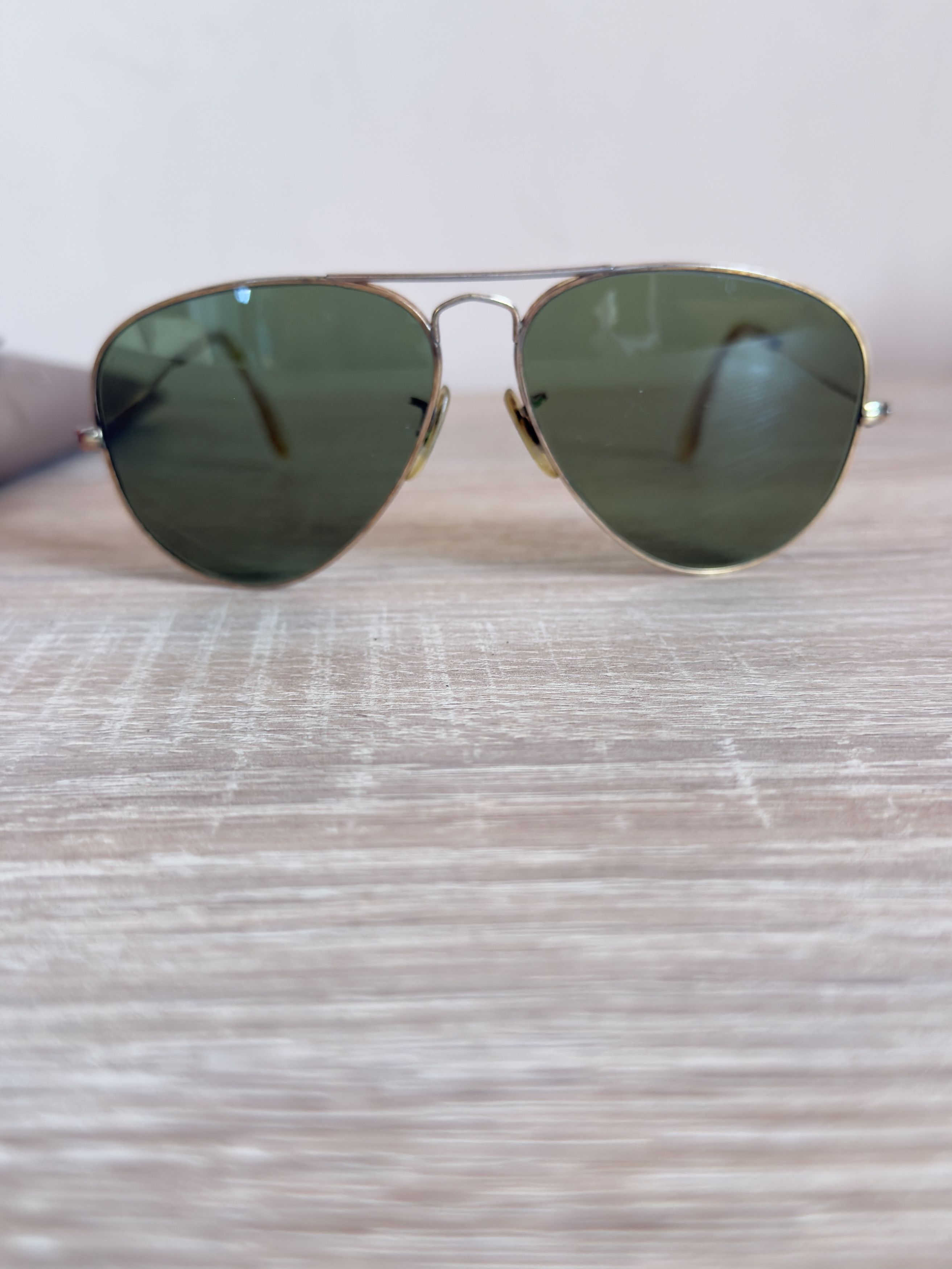 RayBan Aviator Rayban Bausch & Lomb Aviator Sunglasses Gold USA BL Size 26 - 2 Thumbnail