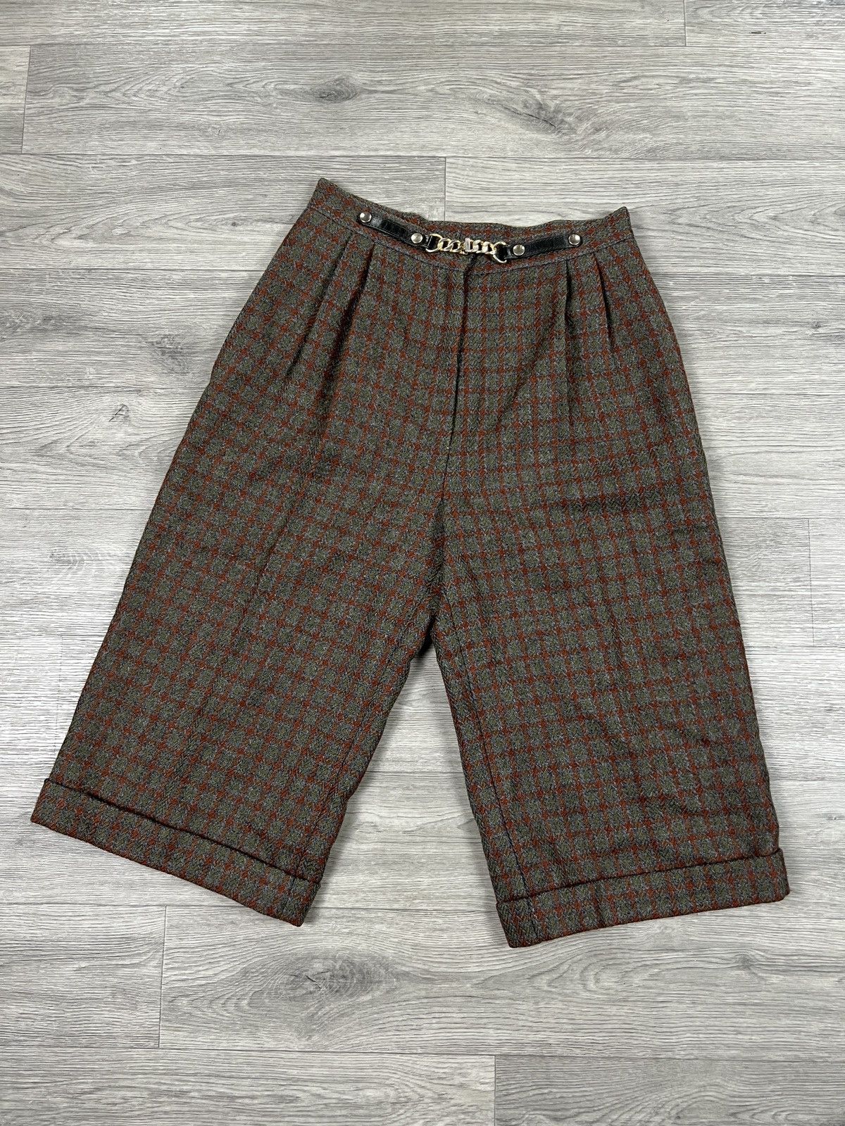 Celine Rare Celine vintage wool tweed shorts FR 10 (M) Women’s Size 28" / US 6 / IT 42 - 2 Thumbnail