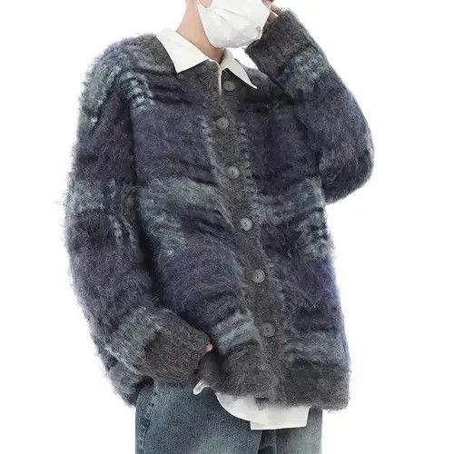 Japanese Brand Fashion Tie-dye Knitted Cardigan Sweater Size US L / EU 52-54 / 3 - 1 Thumbnail