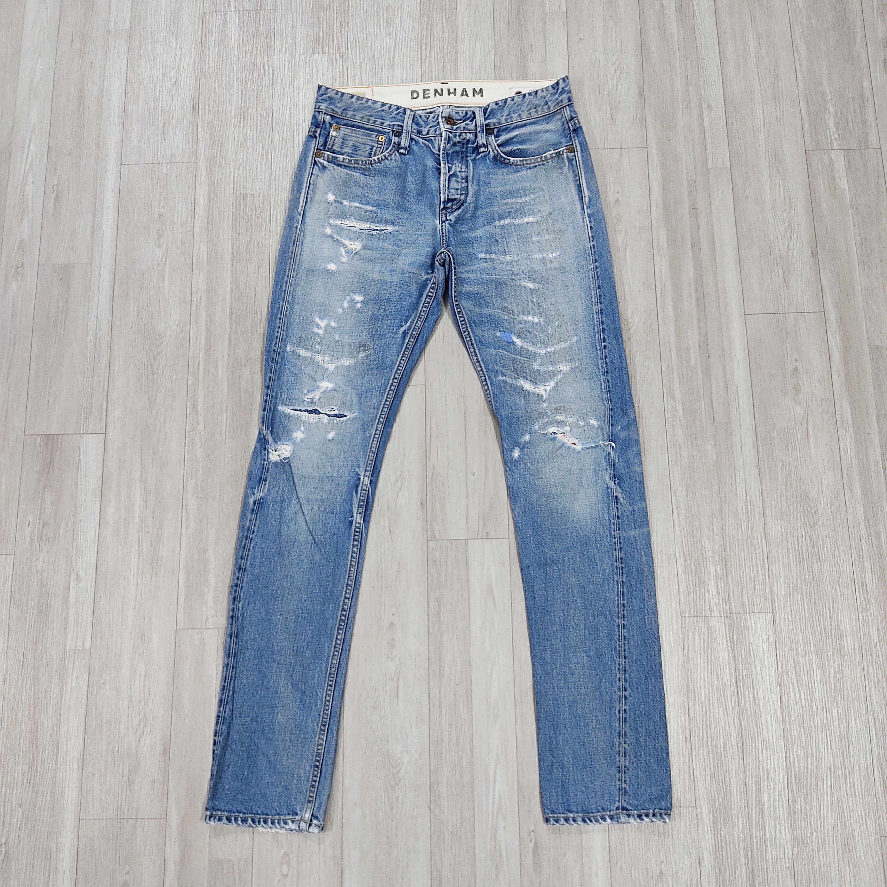 DENHAM DENHAM Razor Slim Japan Artisan Distressed Jeans Size US 30 / EU 46 - 2 Thumbnail
