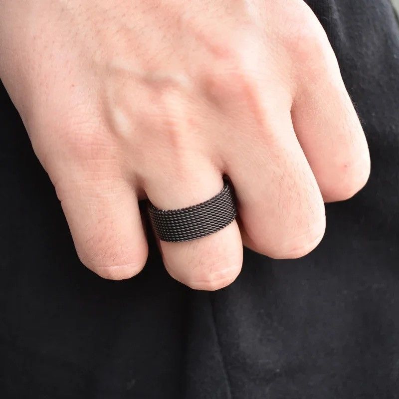 Jewelry Mesh Flat Chain Band Ring Size ONE SIZE - 1 Thumbnail