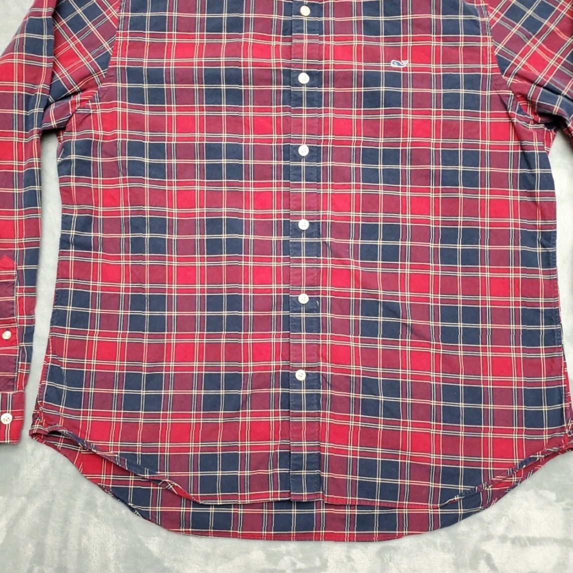Vineyard Vines Vineyard Vines Shirt Men L Blue Red Plaid Collegiate 100% Cotton Shep Ian Casual Size US L / EU 52-54 / 3 - 2 Thumbnail