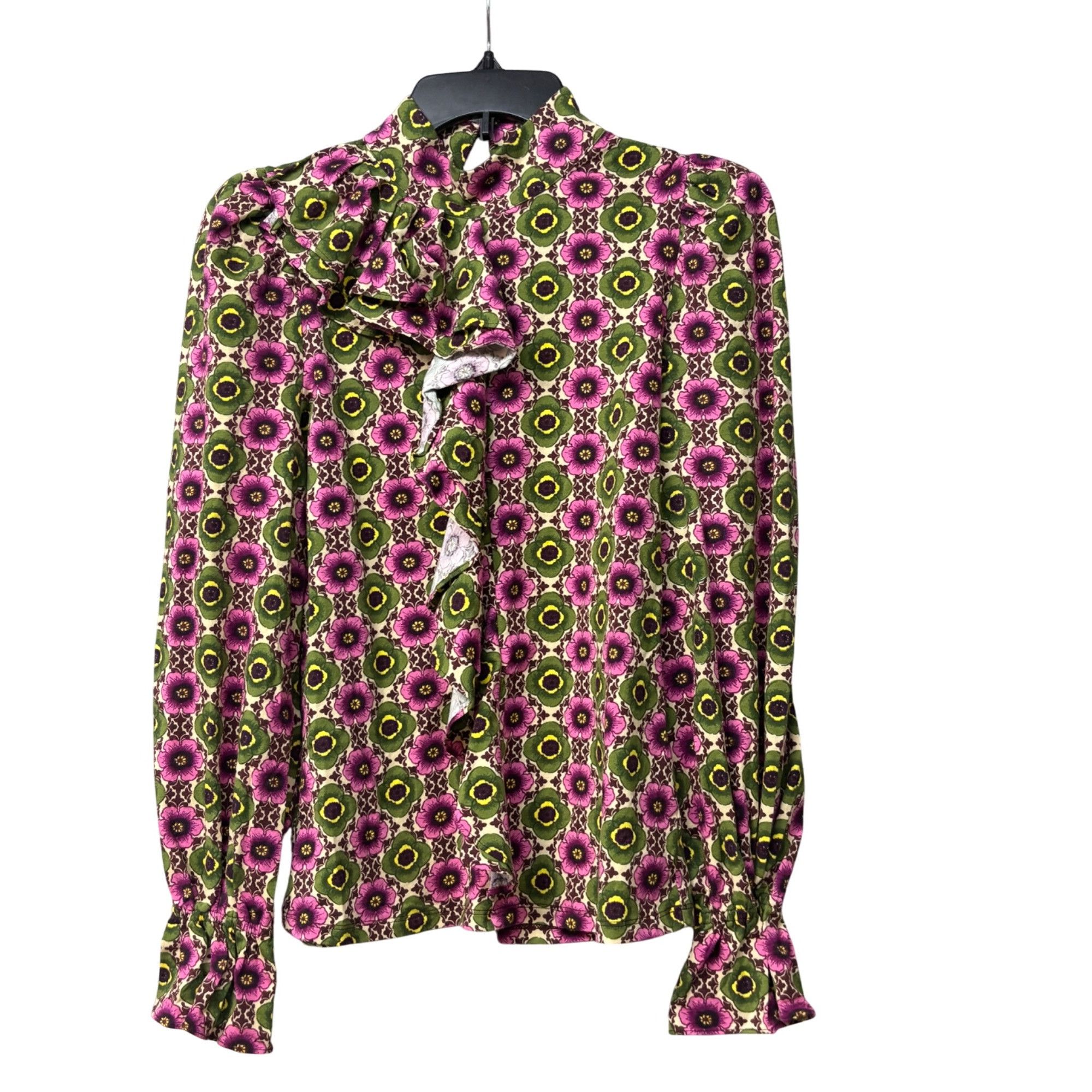 Other INC International Concepts Printed Ruffled Top, Bev Floral, Size S / US 4 / IT 40 - 10 Thumbnail