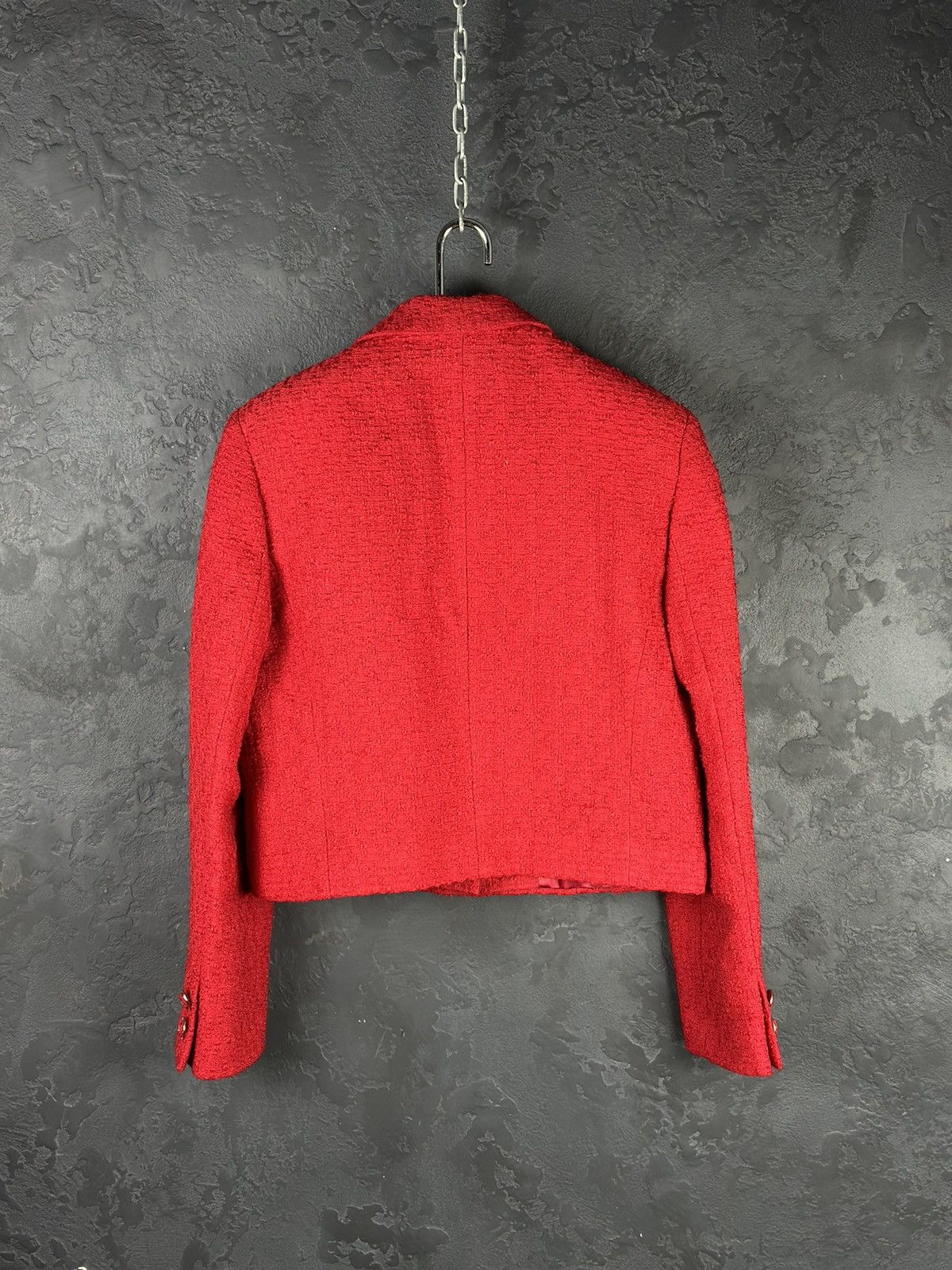 Versace × Vintage Archive!! VERSACE Classic V2 80s Red Skirt Jacket Suit Wool Size M / US 6-8 / IT 42-44 - 7 Thumbnail