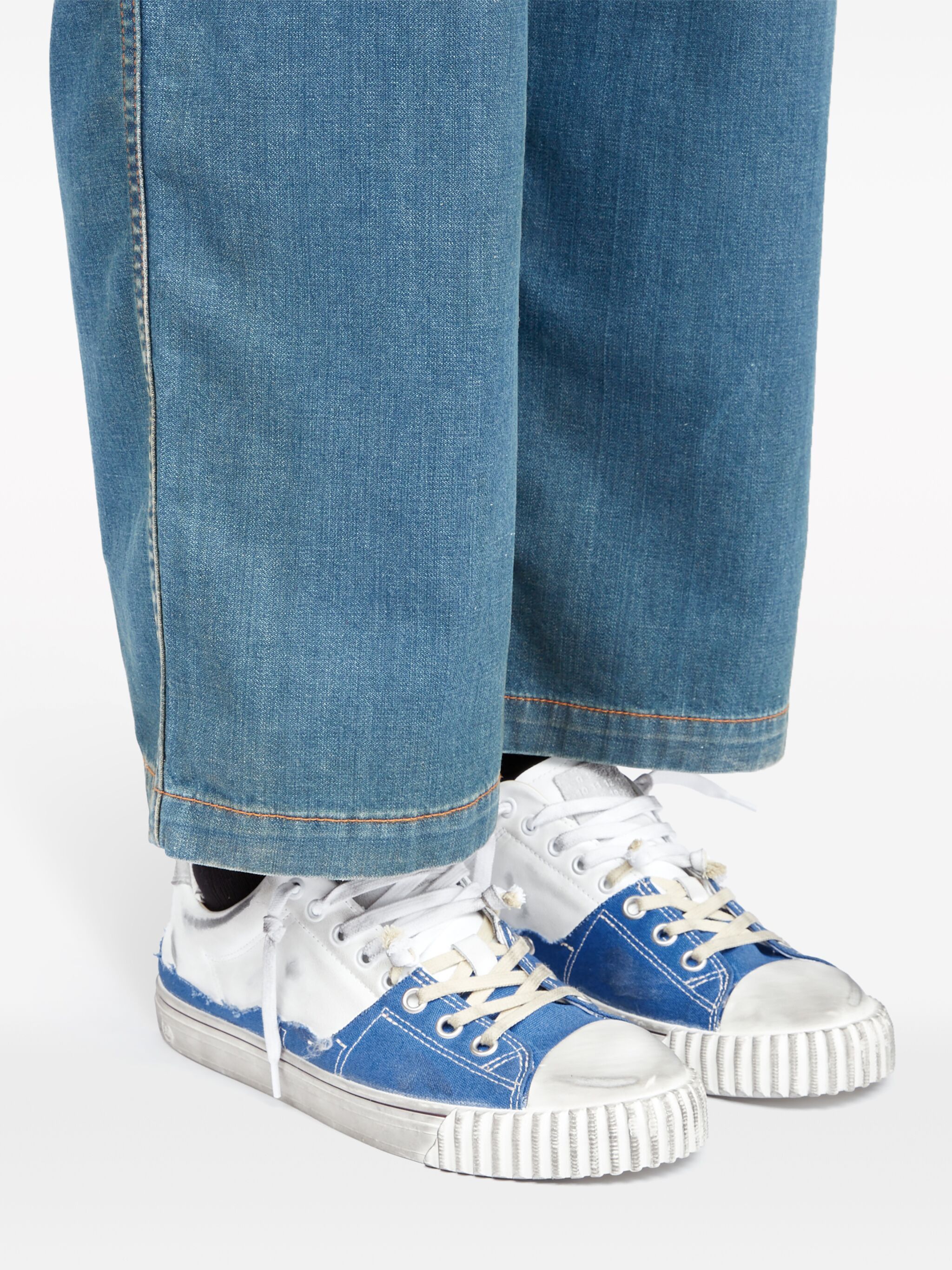 Maison Margiela o1w1db10125 New Evolution Layered Sneakers in Blue/White Size US 8 / EU 41 - 6 Thumbnail