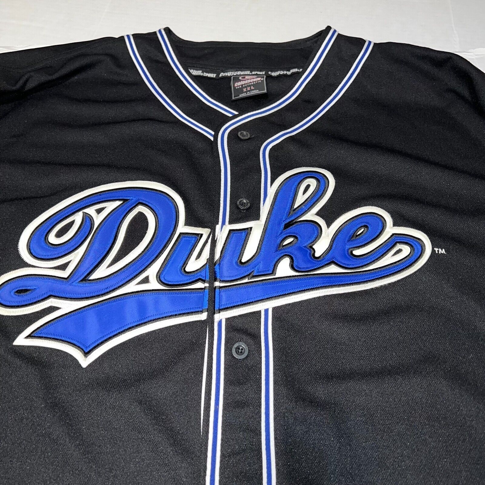 Colosseum Athletics Colosseum NCAA Duke Blue Devils Script Baseball Jersey XXL Size US XXL / EU 58 / 5 - 2 Thumbnail