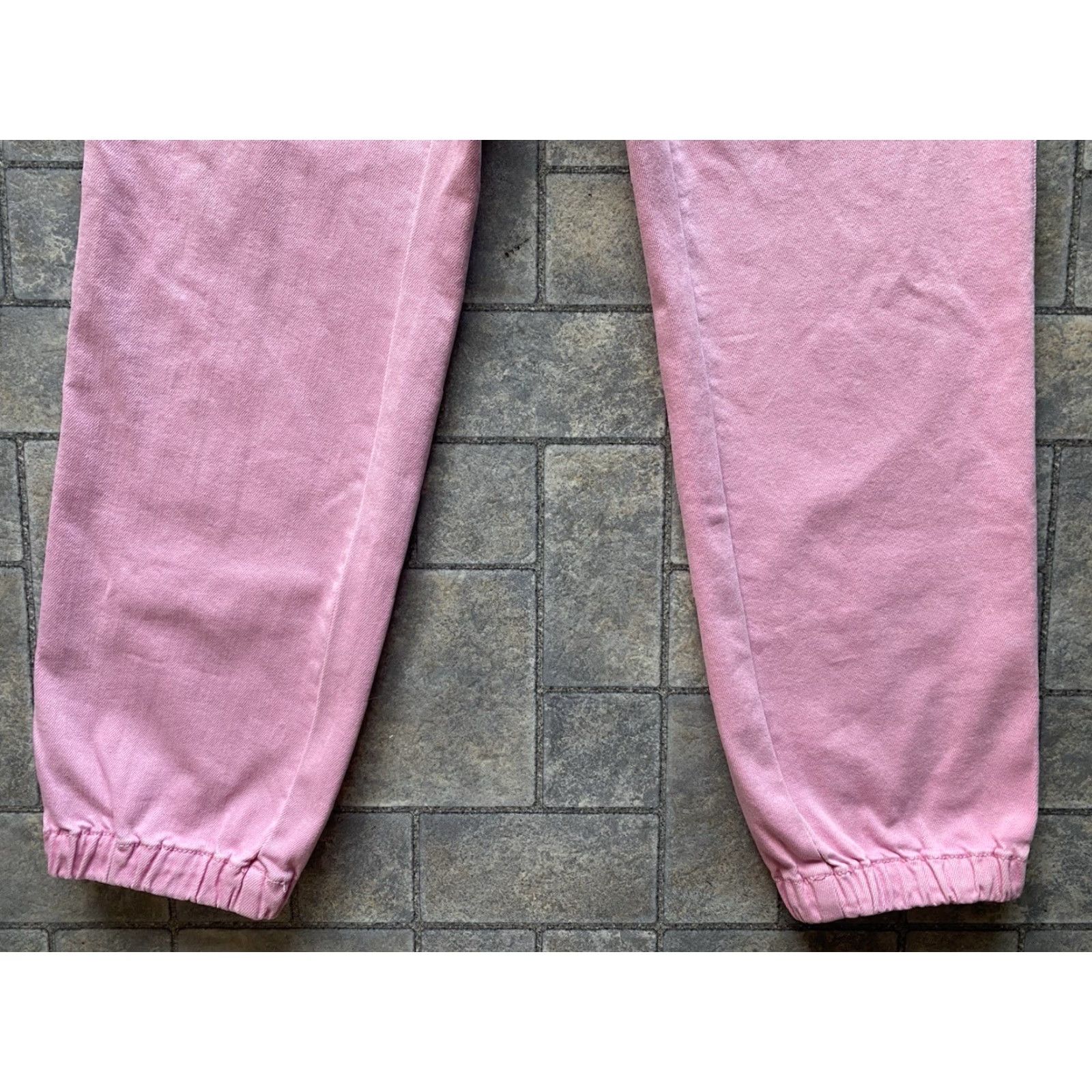 Vintage NWT NEW Judy Blue Jeans Women 11/30 Pink High Waist Garment Dyed Drawtie Pockets Stretch Jogger Size 32" / US 10 / IT 46 - 2 Thumbnail