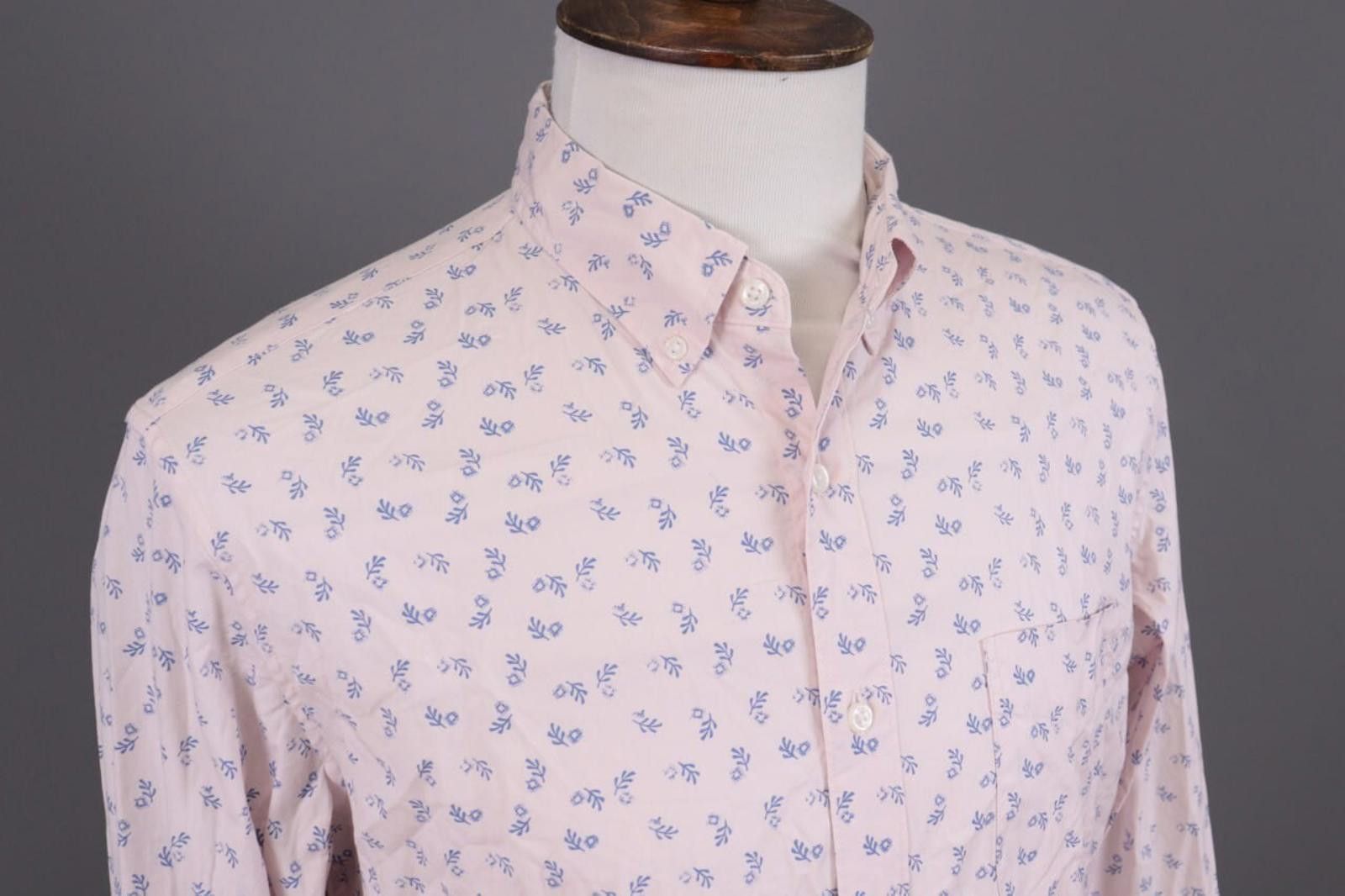 J.Crew J.Crew Slim Fit Pink Floral Dress Shirt Size 42 / L Size US L / EU 52-54 / 3 - 4 Thumbnail