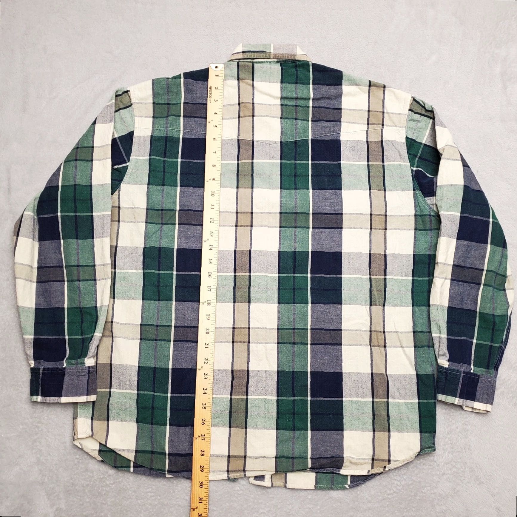 Vintage VINTAGE Steer West Shirt Mens XL Blue Plaid Button-Up Cowboy Western Casual USA Theme Size US XL / EU 56 / 4 - 5 Thumbnail