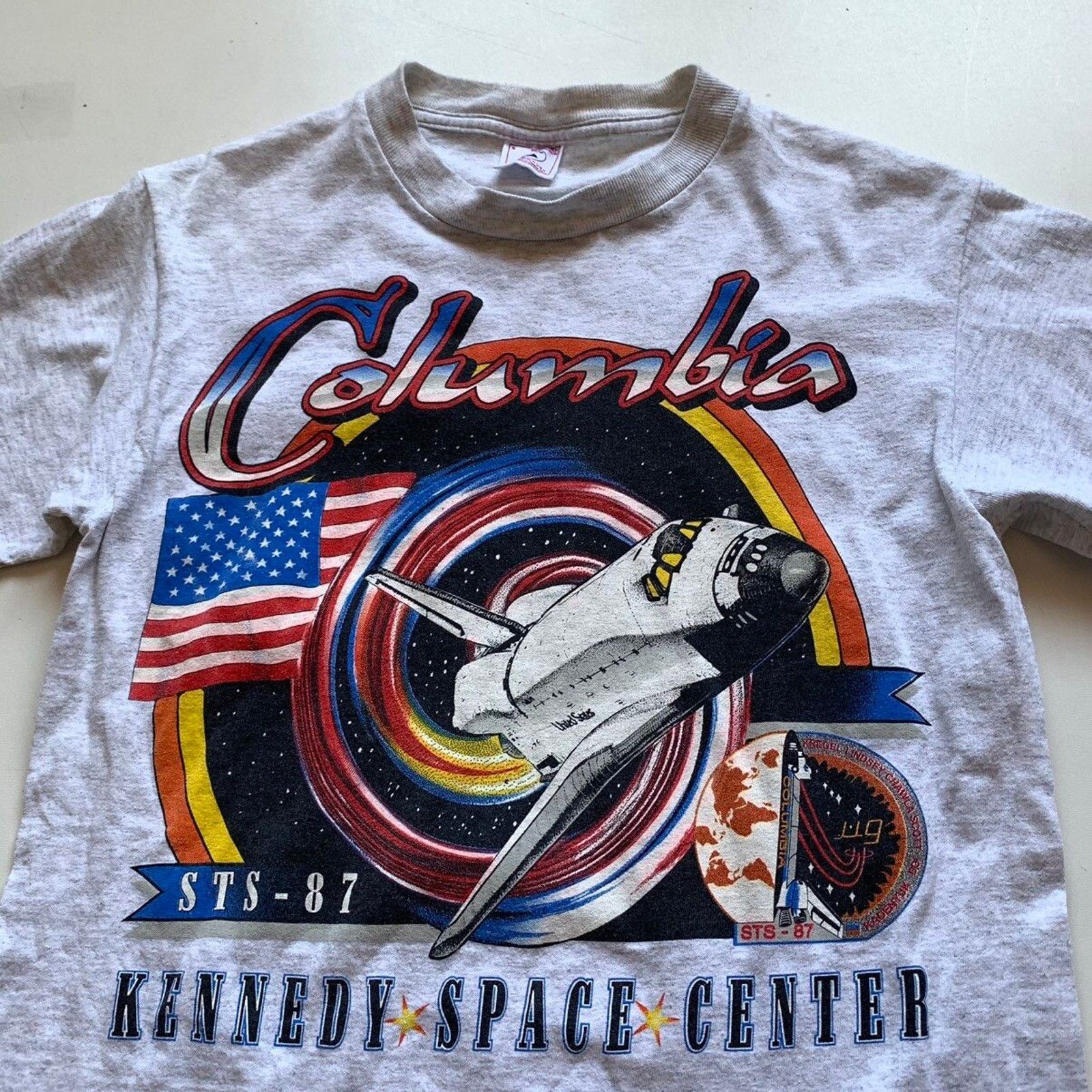 NASA Vintage 90s Kennedy Space Center Spaceship T Shirt Small USA Size US S / EU 44-46 / 1 - 2 Thumbnail