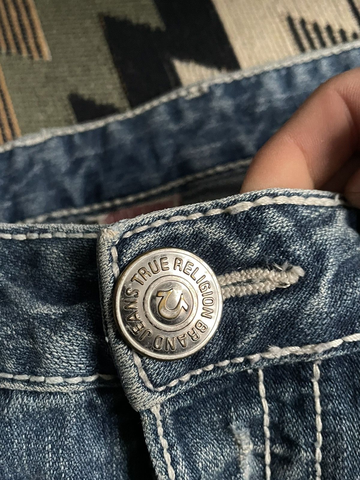 True Religion Vintage Y2K True Religion Distressed Denim Jeans Size US 29 - 10 Thumbnail