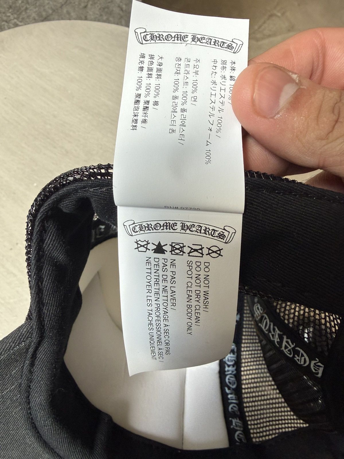 Chrome Hearts Chrome Hearts FUCK Hollywood Trucker Hat Black/White Size ONE SIZE - 5 Thumbnail