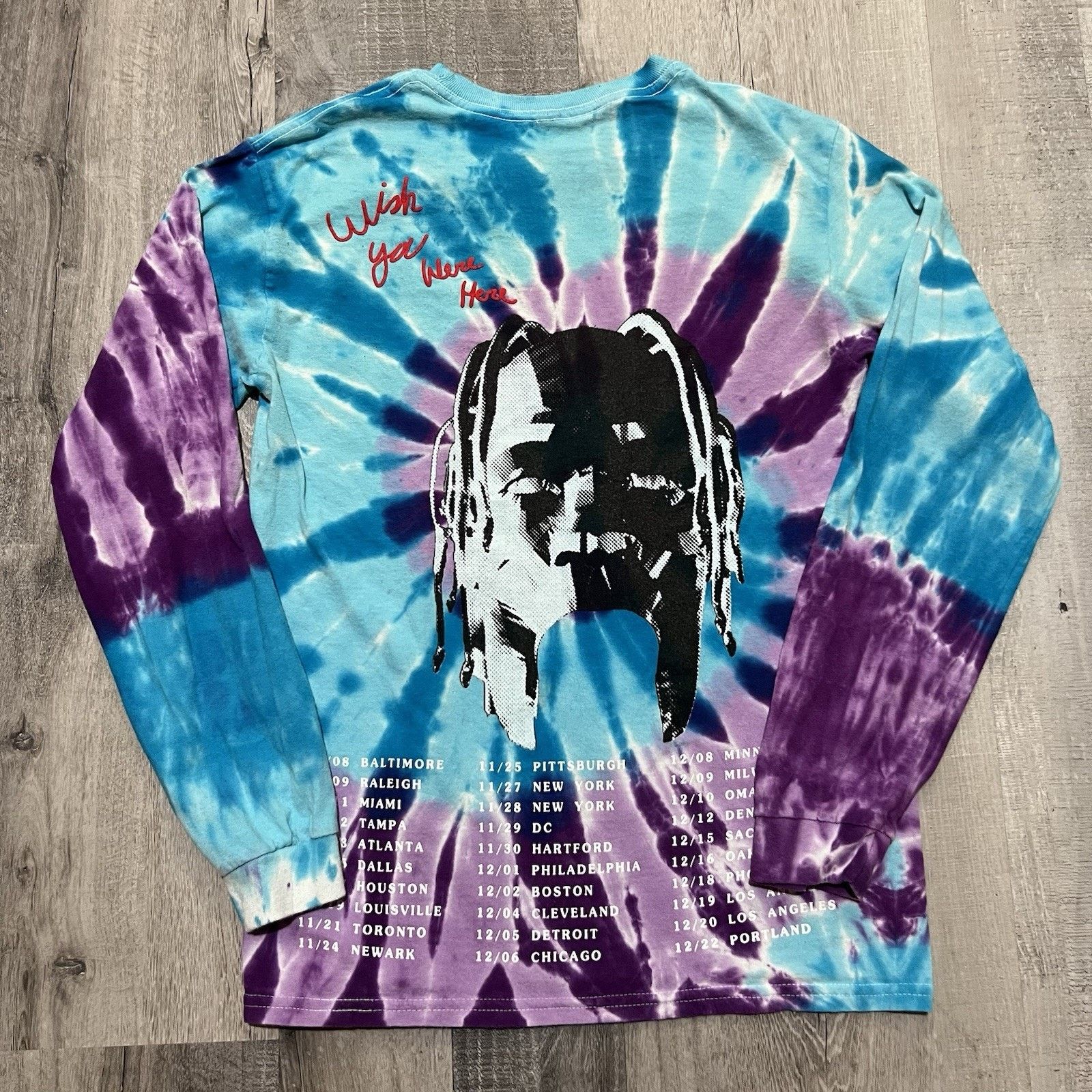 Travis Scott Travis Scott 2018 Astroworld Wish You Were Here Tour Shirt Size US S / EU 44-46 / 1 - 2 Thumbnail