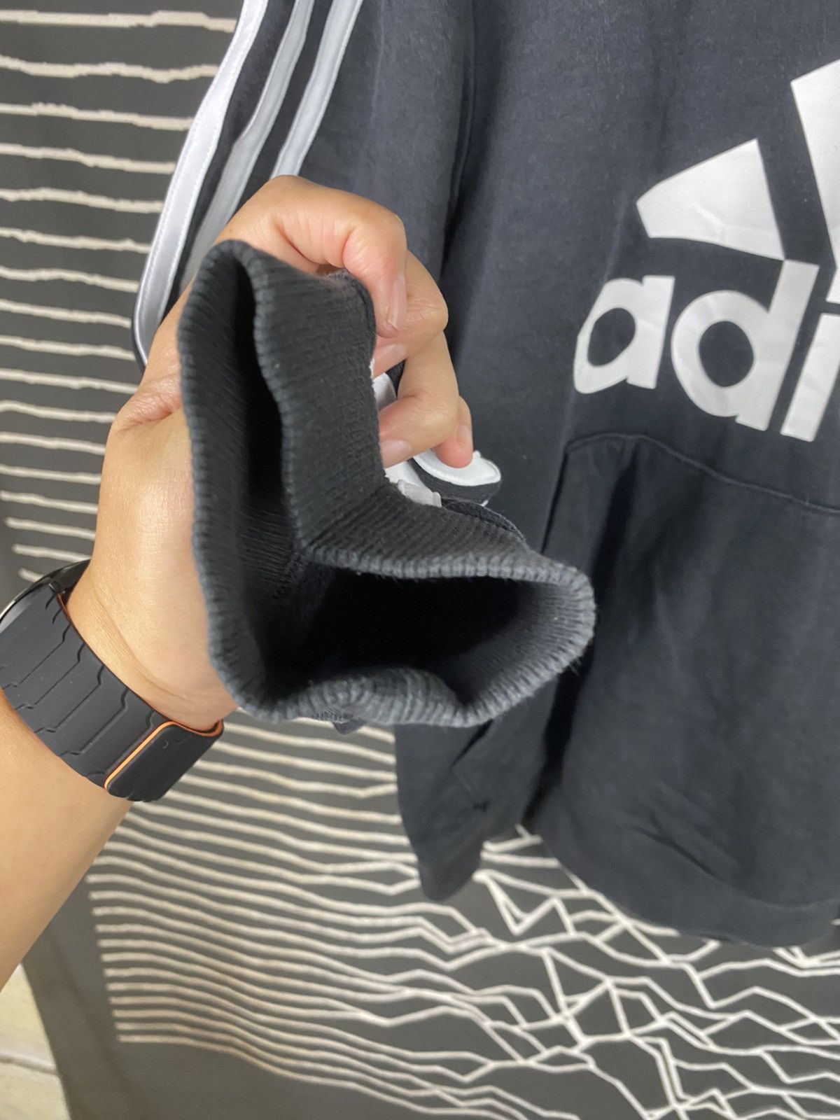 Adidas Adidas Big Logo 3-Stripes Pullover Hoodie Black Size US M / EU 48-50 / 2 - 4 Thumbnail