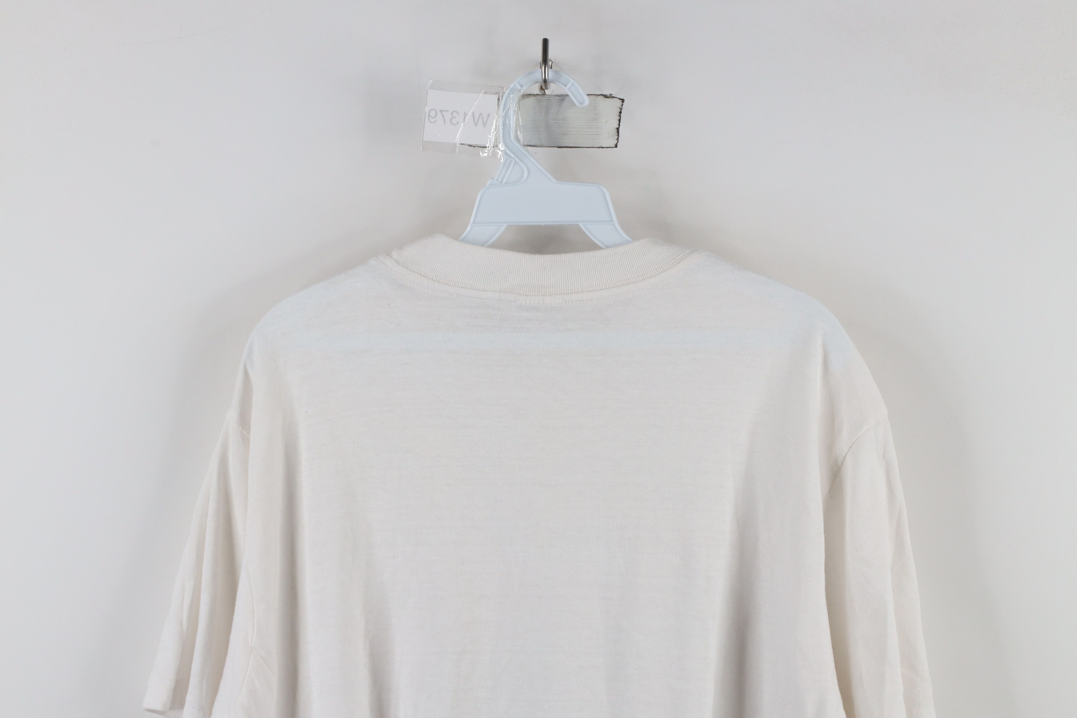 Vintage Vintage 90s Streetwear Sheer Short Sleeve T-Shirt White Size US M / EU 48-50 / 2 - 7 Thumbnail