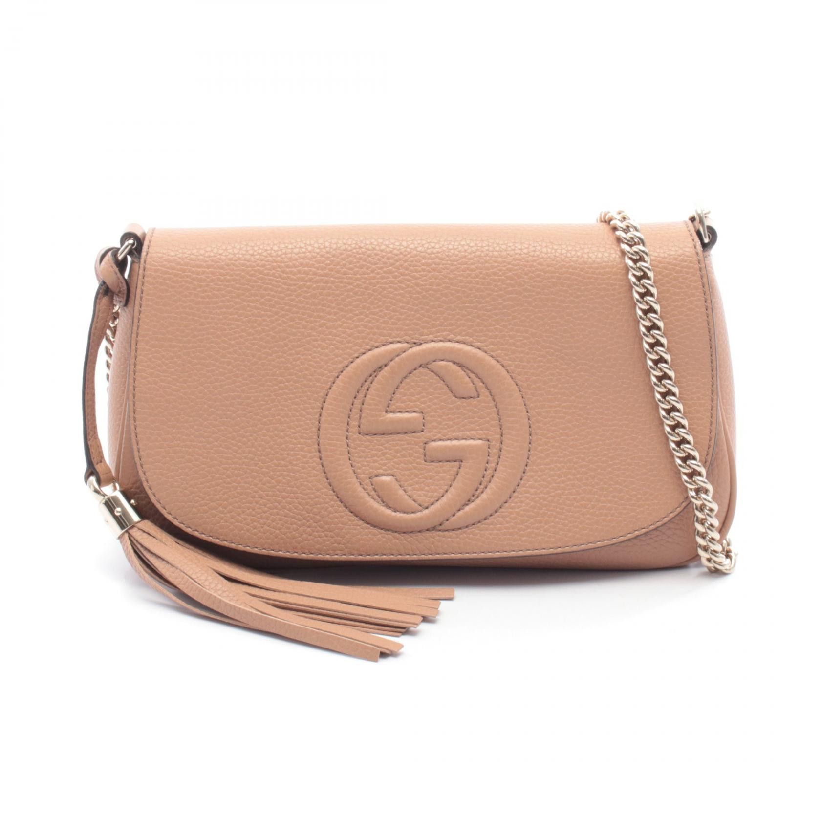 Gucci Gucci Gucci Soho Interlocking G Leather Shoulder Bag Leather Shoulder Bag 536224 DUTY FREE for USA Size ONE SIZE - 1 Thumbnail