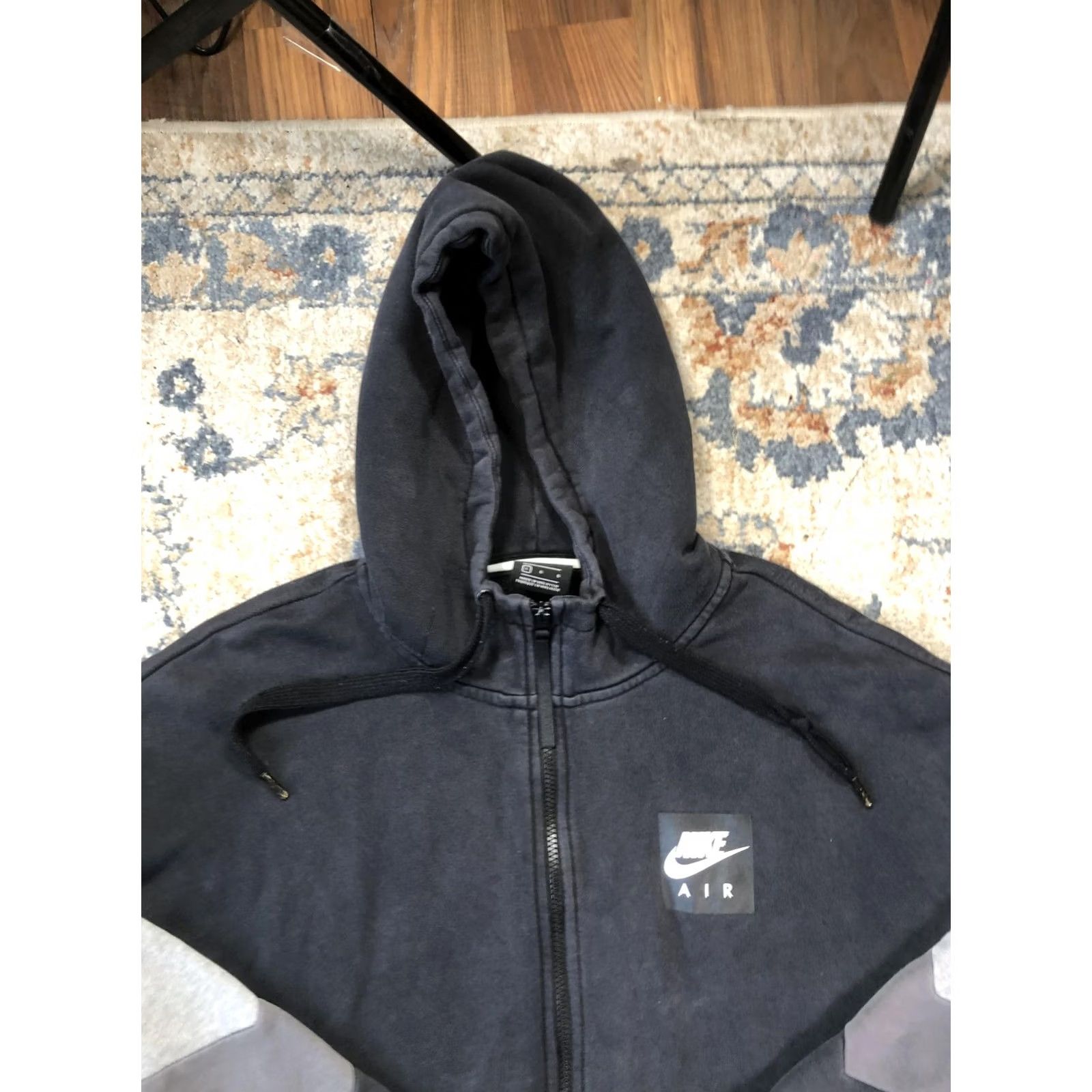 Nike Nike Air Hoodie Sweatshirt Mens L Black Full Zip Colorblock Fleece Logo Size US L / EU 52-54 / 3 - 2 Thumbnail
