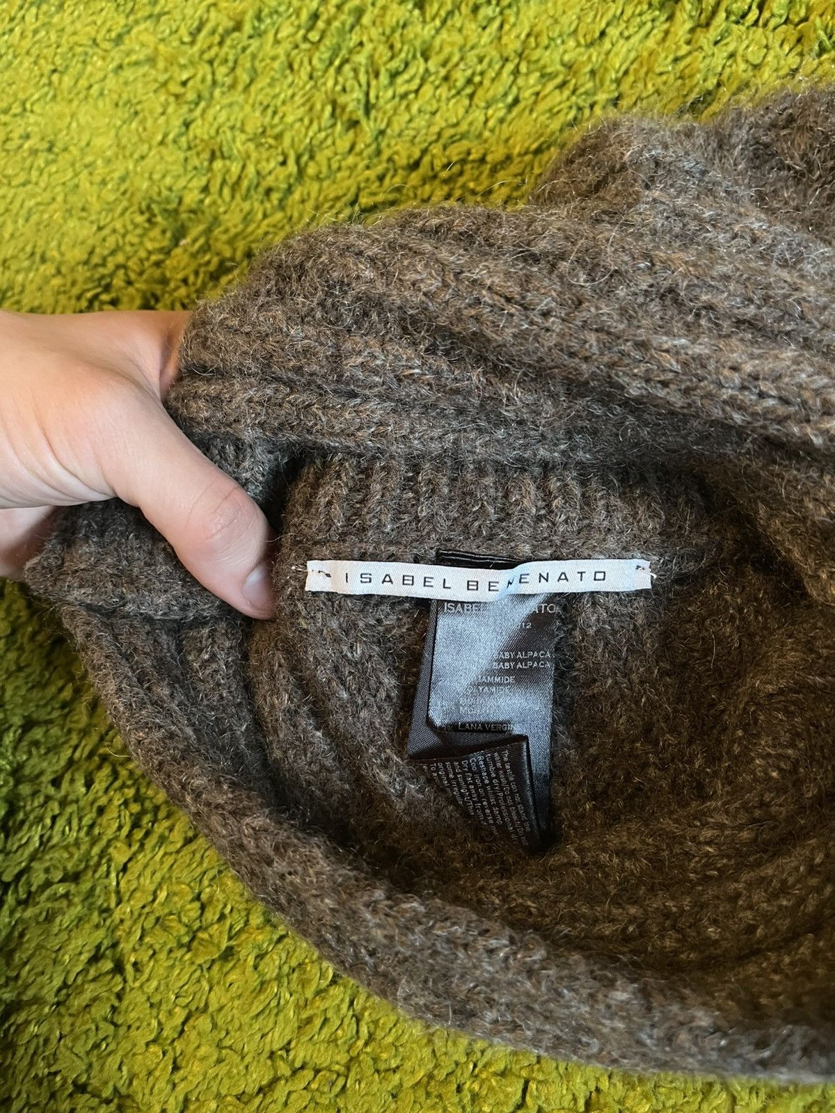 Isabel Benenato Isabel Benenato avant garde mohair alpaca blend ribbed hat Size ONE SIZE - 12 Thumbnail
