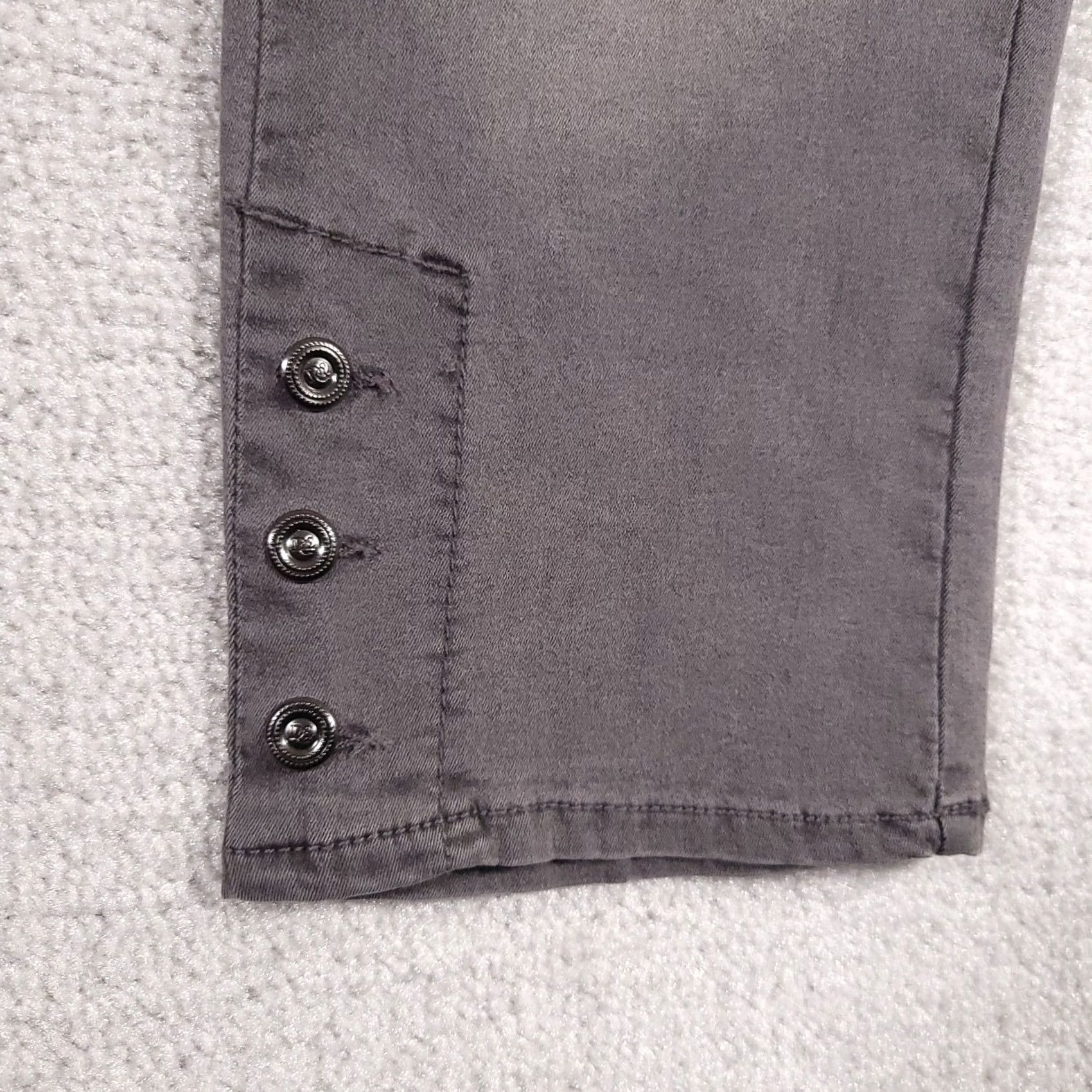 Denime Diane Gilman DG2 Denim Capri Pull-On Jeans Women XXS Gray Stretch Mid-Rise Size 42" / US 20 - 5 Thumbnail