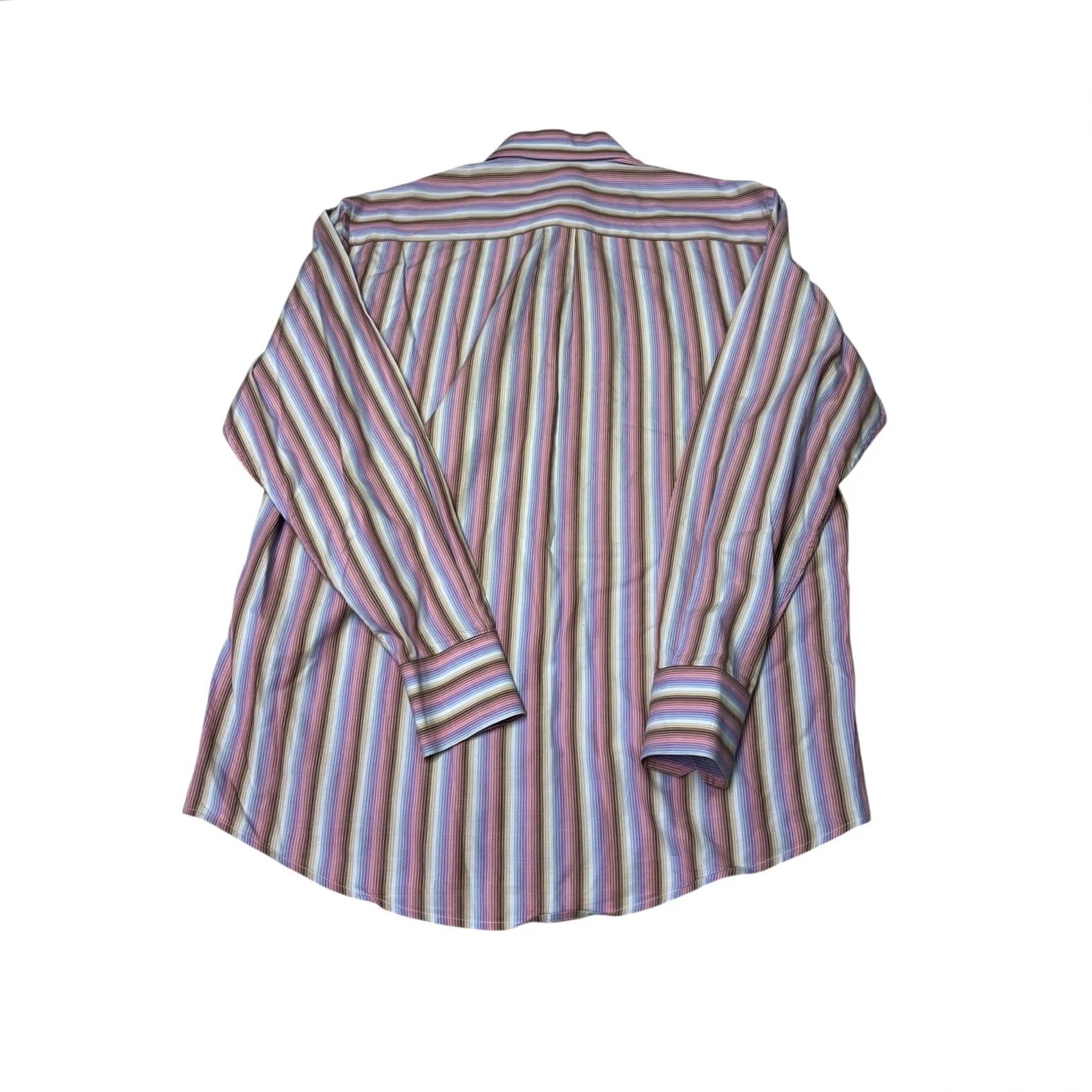 Zanella Zanella Floyd Mens M Button Down Shirt Multi Color Stripe Long Sleeve Italy Size US M / EU 48-50 / 2 - 6 Thumbnail