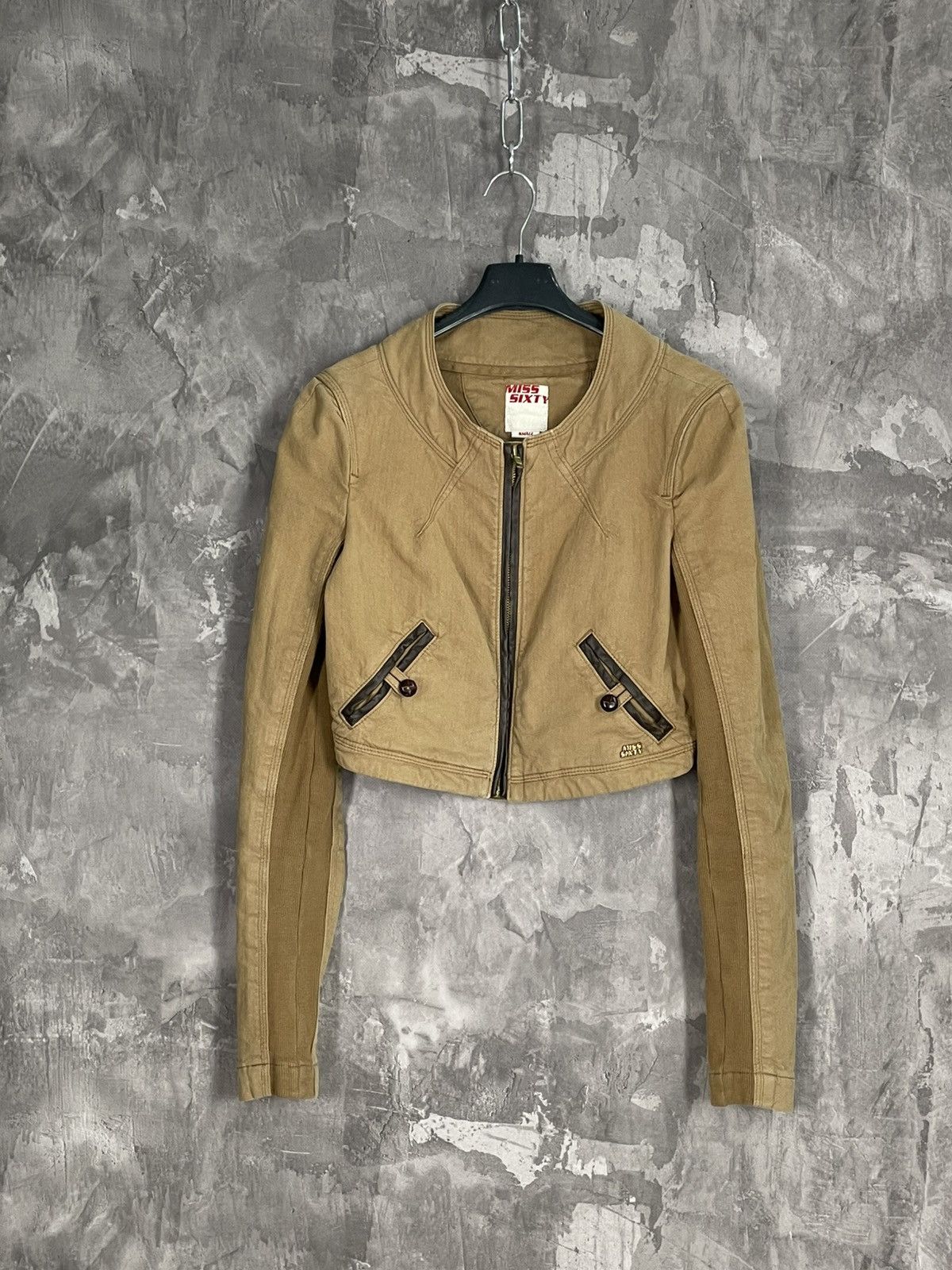 Miss Sixty × Vintage Miss Sixty Y2K Vintage Denim Zip Racing Jacket Size S / US 4 / IT 40 - 1 Thumbnail