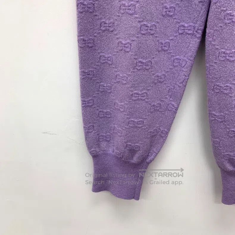 Gucci Gucci Size S Purple logo jacquard full print wool leg casua Size 42" / US 20 - 4 Thumbnail