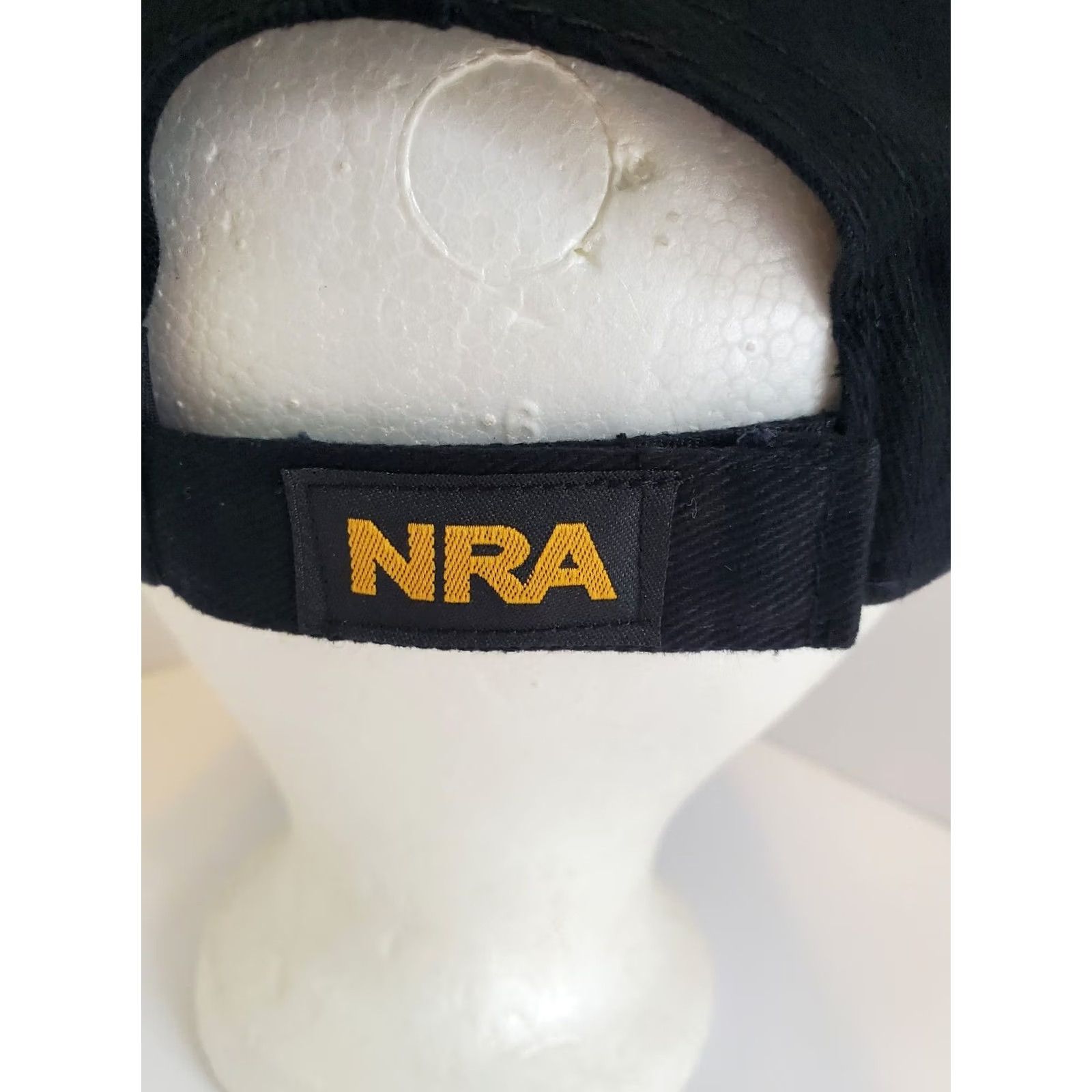 Vintage NRA Hunting Baseball Cap Adjustable Black Yellow Script USA Flag Outdoor Mens Size ONE SIZE - 5 Thumbnail