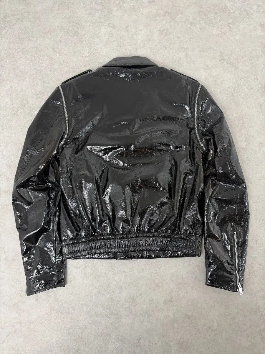 Saint Laurent Paris AW2015 Saint Laurent Black Patent Leather Multi Zip Jacket by Hedi Slimane Size US S / EU 44-46 / 1 - 4 Thumbnail