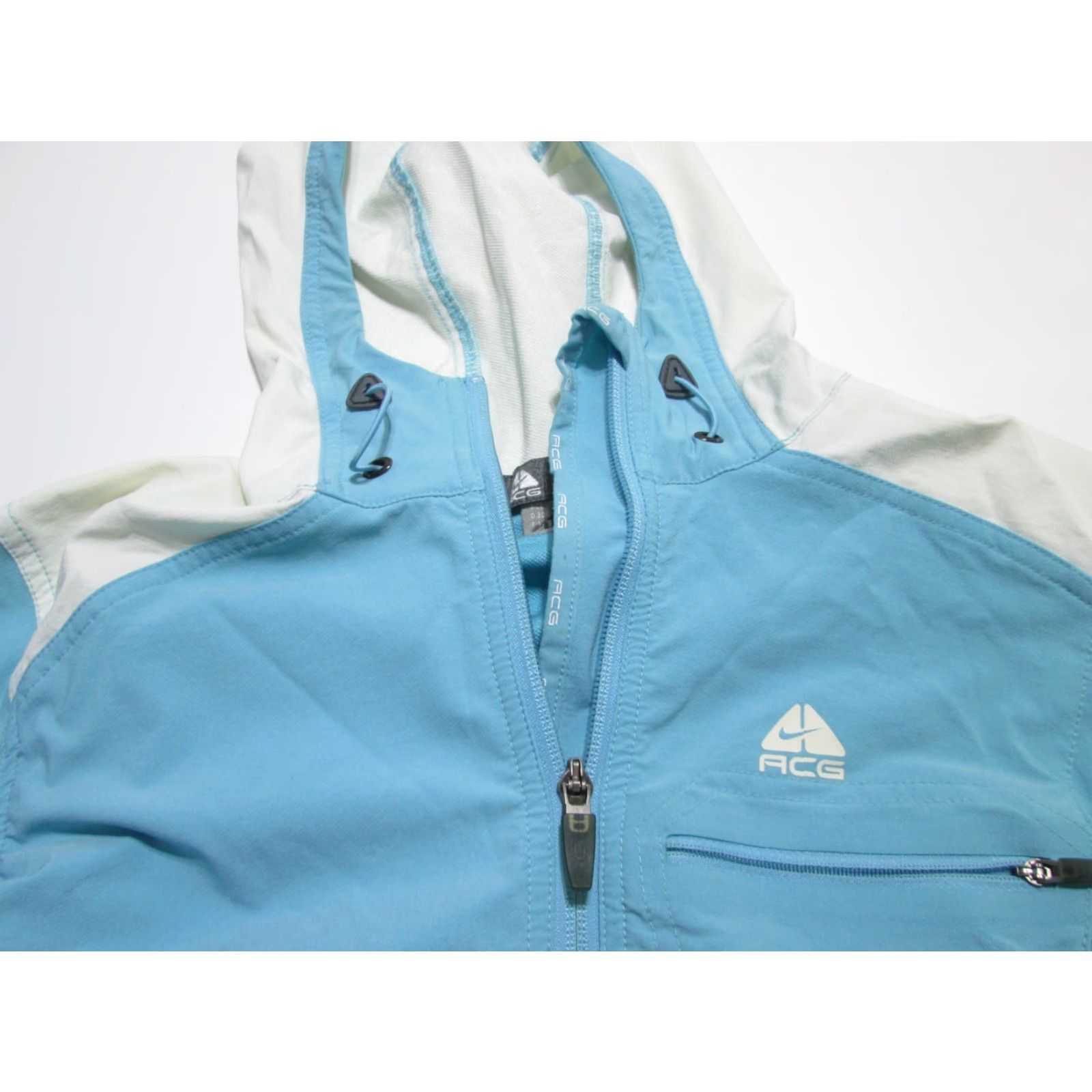 Nike Nike Womens Track Jacket XS Light Blue Hooded Zip Pockets Solid Active Outerwear Size XS / US 0-2 / IT 36-38 - 4 Thumbnail