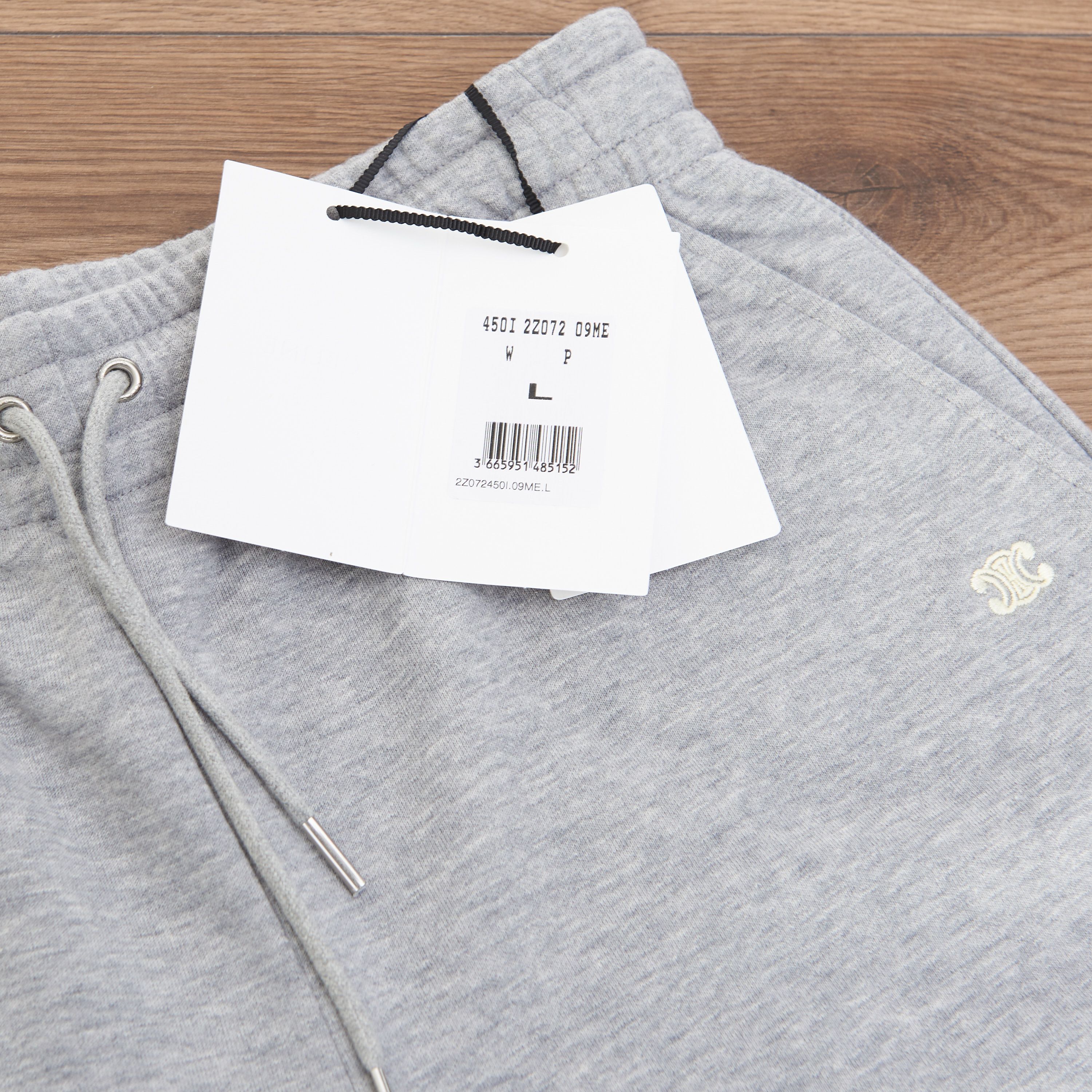 Celine "Triomphe" Track Pants In Grey Cotton & Cashmere Size 36" / US 14 / IT 50 - 8 Thumbnail