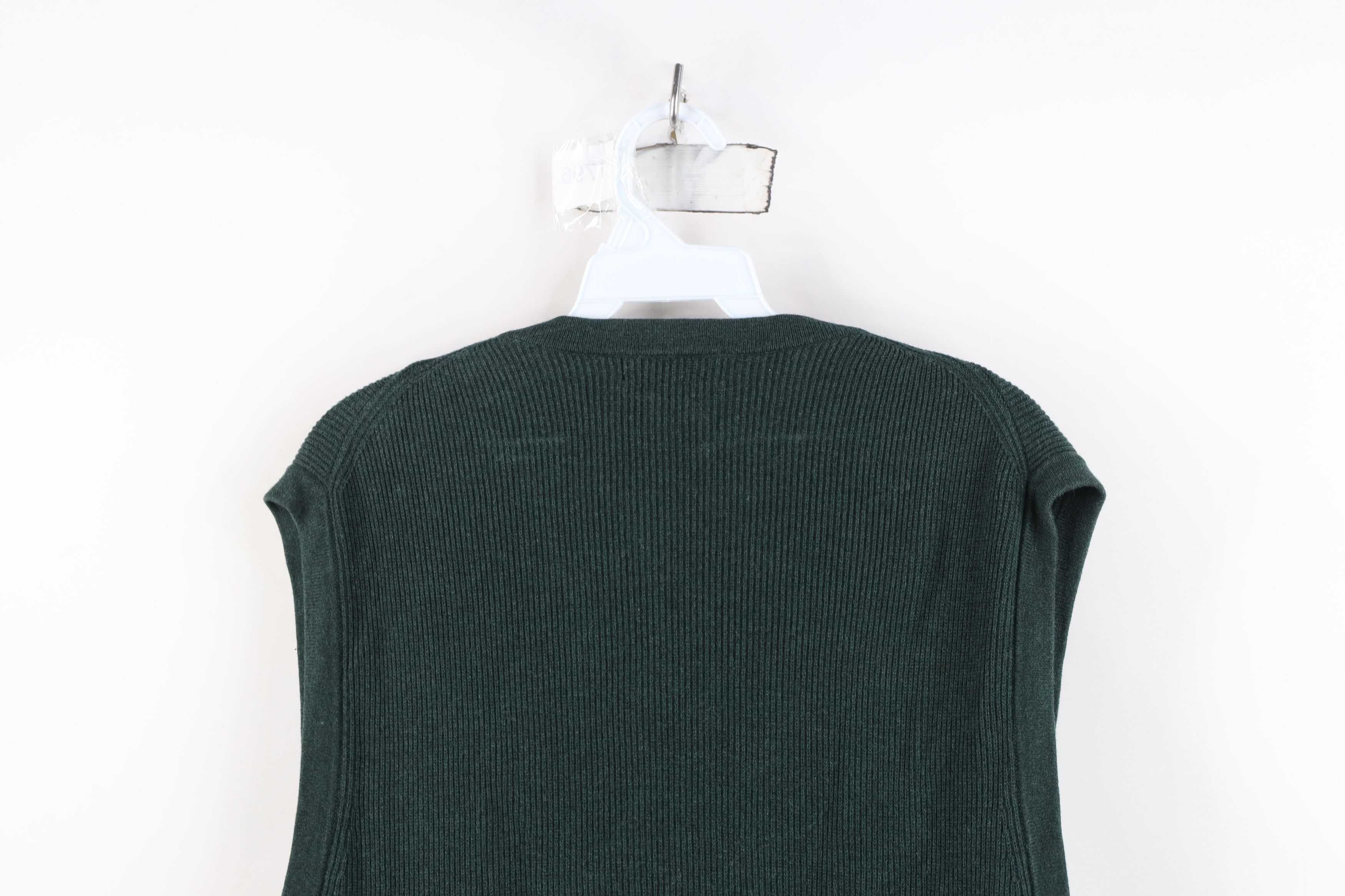 Eddie Bauer Vintage 90s Y2K Eddie Bauer Ribbed Knit Sweater Vest Green Size US M / EU 48-50 / 2 - 9 Thumbnail