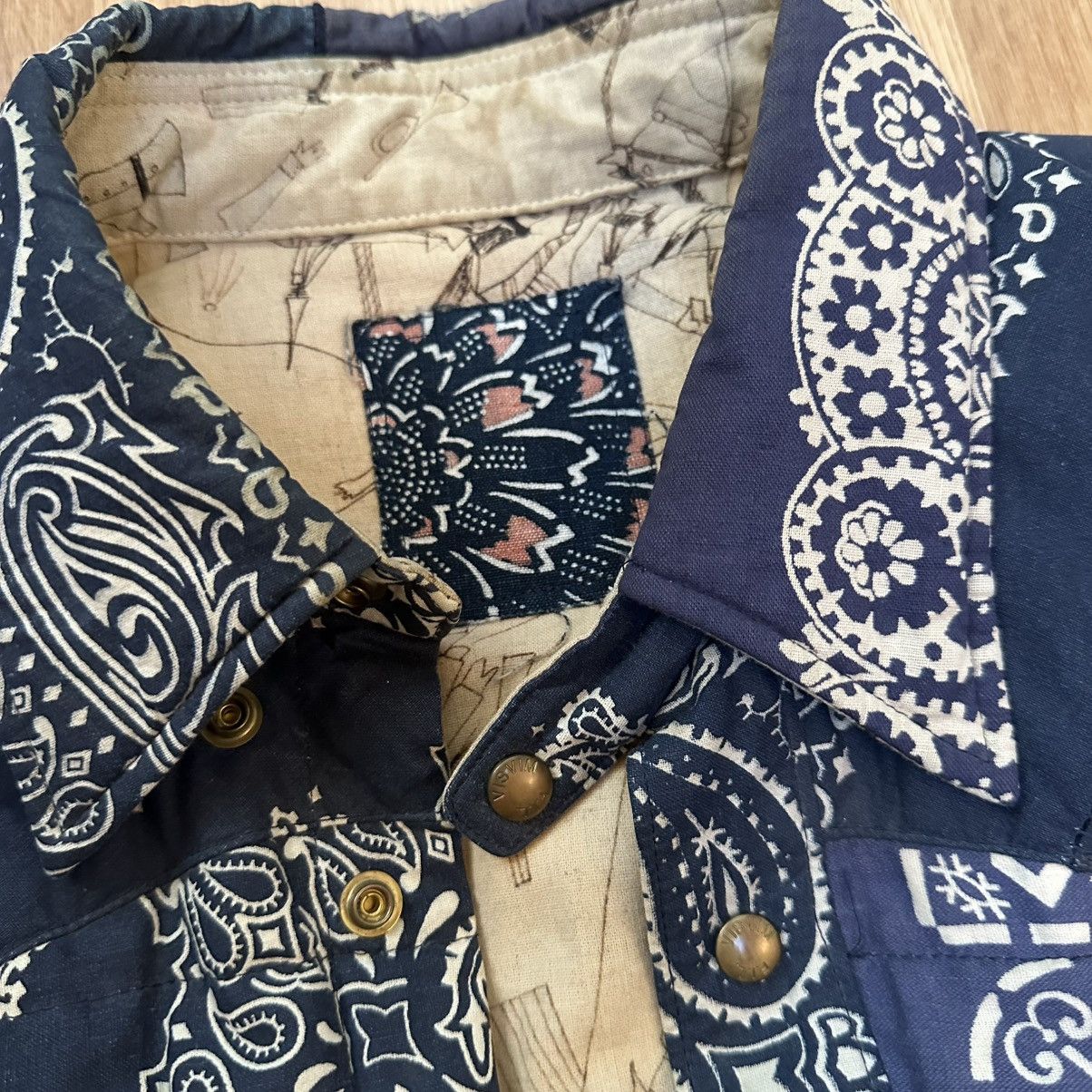 Visvim Navy Kerchief Down Jacket