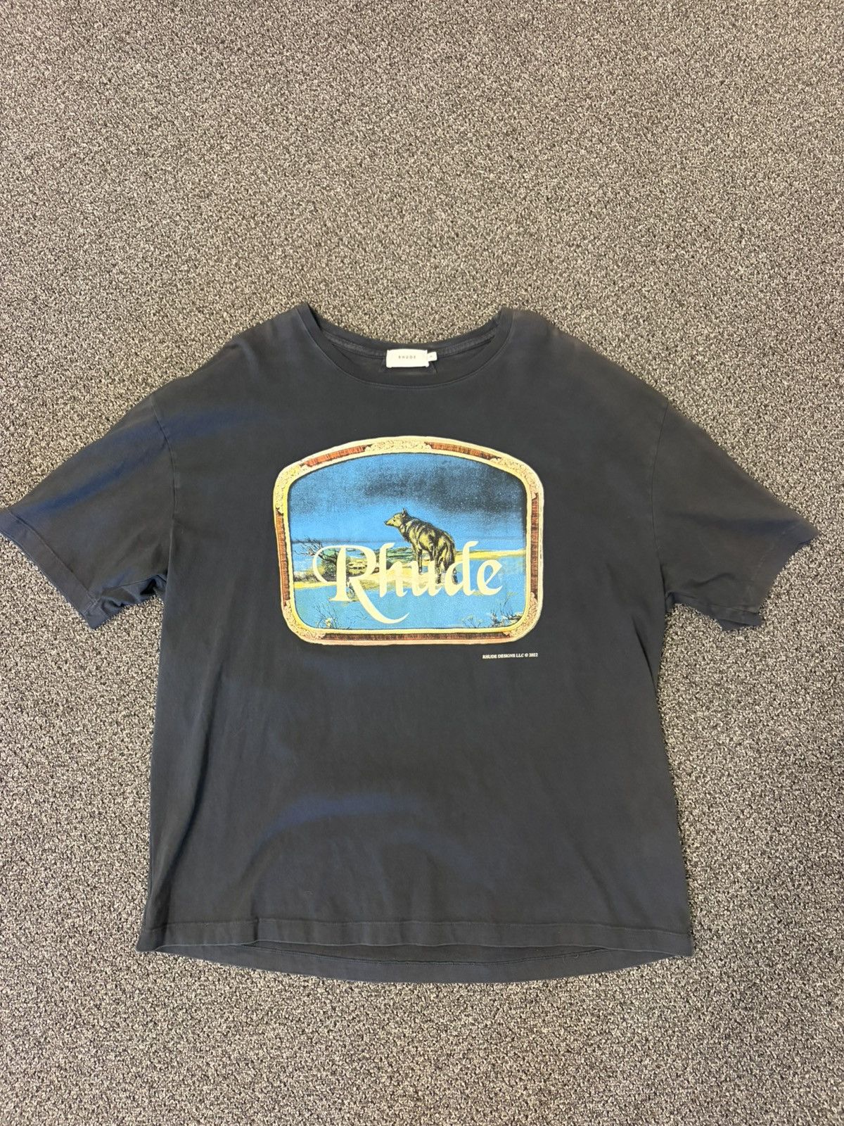 Rhude Rhude Wolf Tee Navy Size US XXL / EU 58 / 5 - 1 Thumbnail