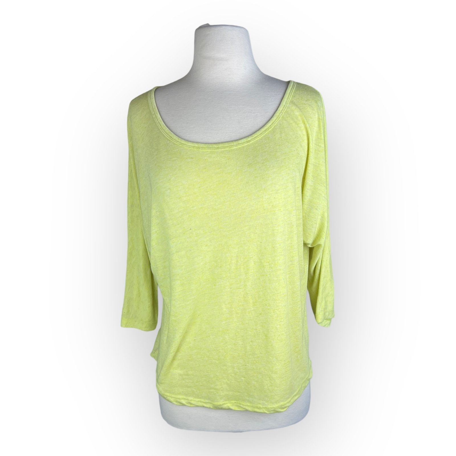 Vintage Mossimo Supply Co Vintage Y2K 3/4 Sleeve Neon Lime Green Size M / US 6-8 / IT 42-44 - 1 Thumbnail