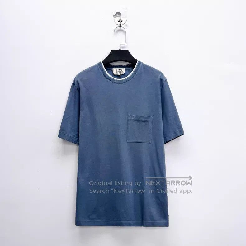 Hermes Hermes 25 options light blue short-sleeve with ribbed coll Size US S / EU 44-46 / 1 - 1 Thumbnail
