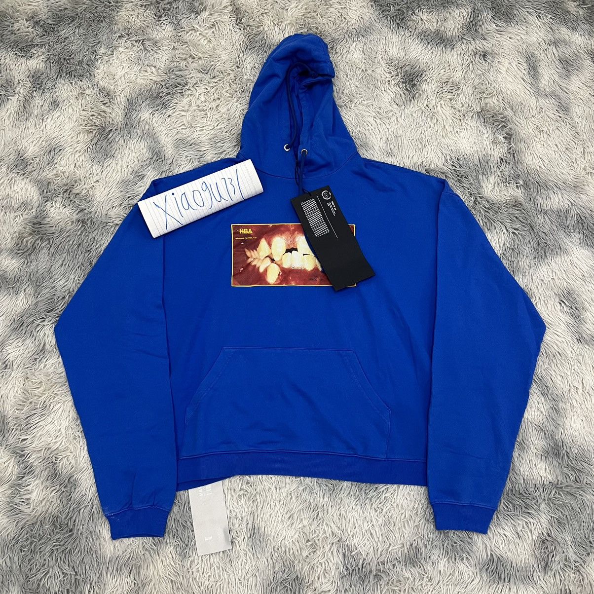 image of Hood By Air HBA Ss21 Teeth Hoodie Hoodie in Blue, Men's (Size Large)
