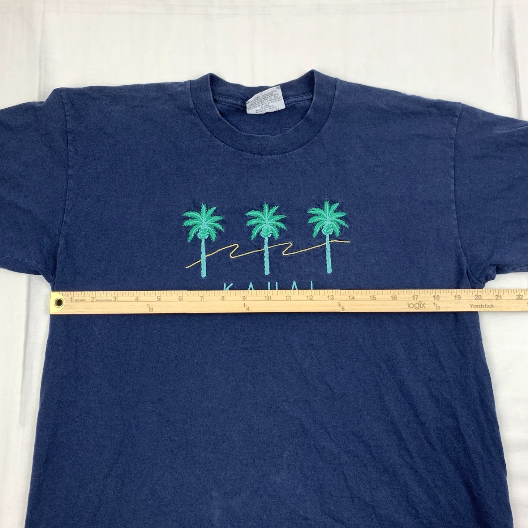 Lee VINTAGE Kauai Hawaii Shirt Lee Adult Large Blue Embroidered Island Beach 90s Hawaiian Mens T-Shirt Size US L / EU 52-54 / 3 - 7 Thumbnail