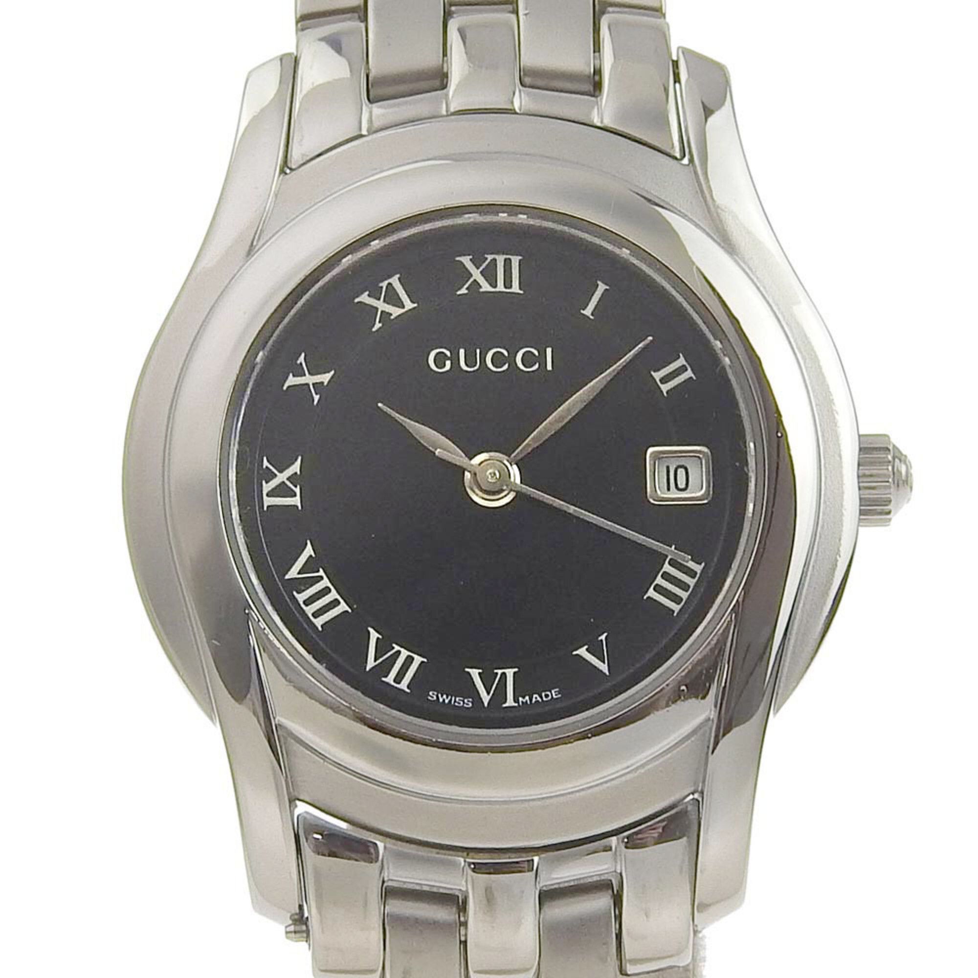 Gucci GUCCI Watch 5500L Stainless Steel Swiss Made Silver Quartz Analog ...