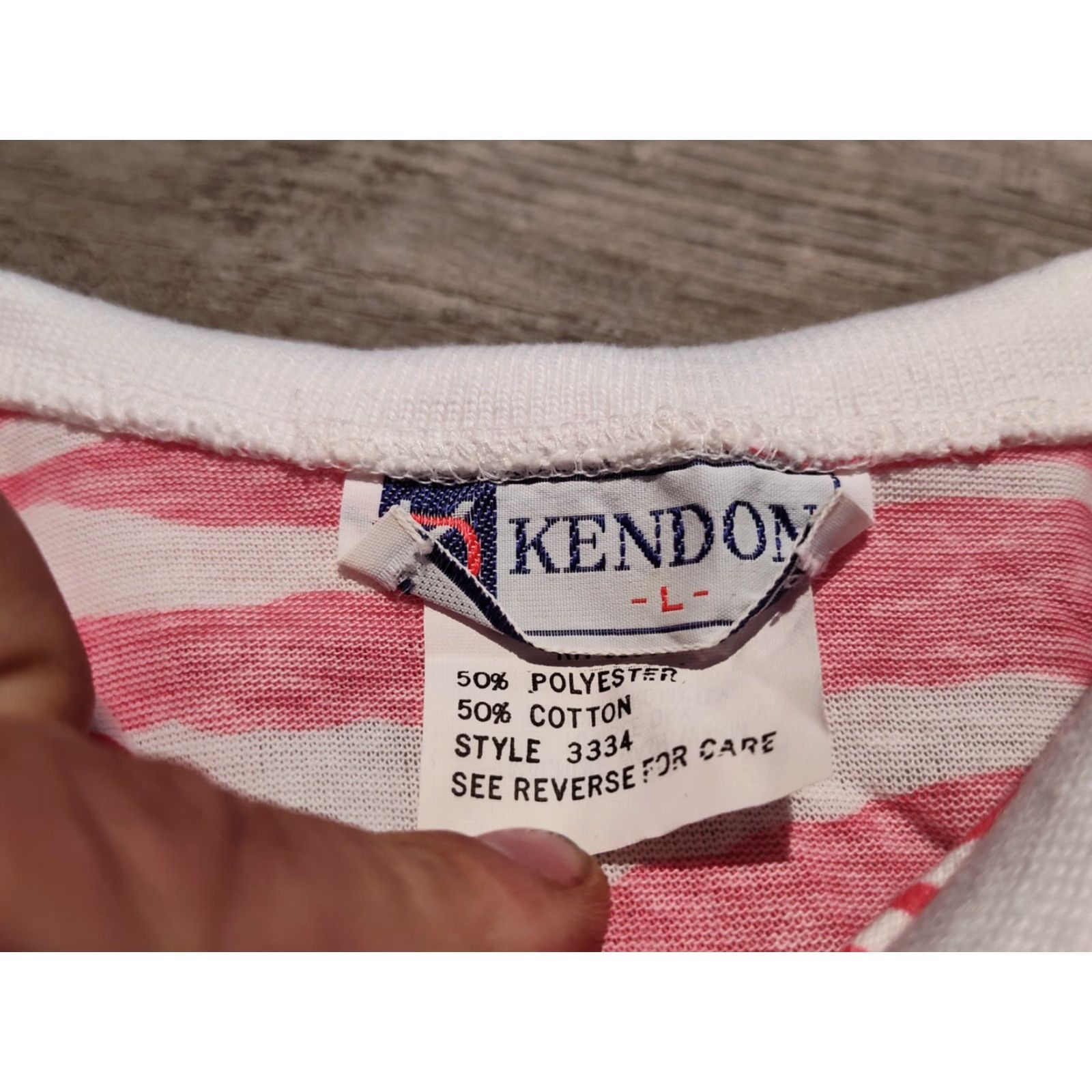 Vintage Kendon Vintage 70s 80s Women's Zebra Striped Polo Shirt Pink L Made USA Golf Tennis Casual Mod GoGo Look Lightweight Size L / US 10 / IT 46 - 5 Thumbnail