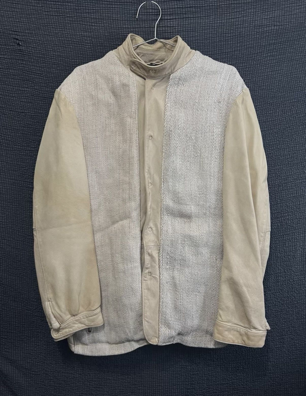 Giorgio Brato Giorgio Brato Italian Vintage Lambskin & Linen Jacket Size US M / EU 48-50 / 2 - 1 Thumbnail