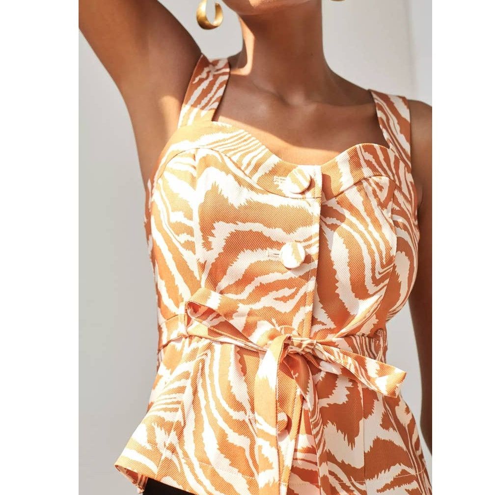 Anthropologie New Anthropologie Zebra-Striped Tank Top by Mare Mare $110 Size XS / US 0-2 / IT 36-38 - 3 Thumbnail