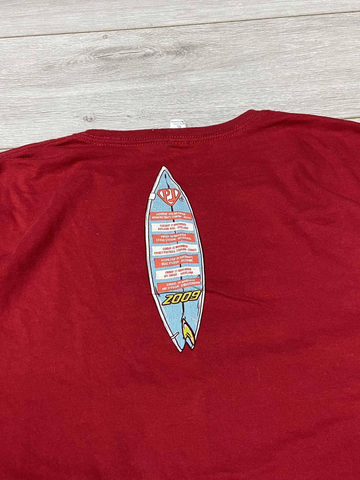 Band Tees VINTAGE 2009 PEARL JAM TOUR TEE nirvana alice temple creed Size US XL / EU 56 / 4 - 8 Thumbnail