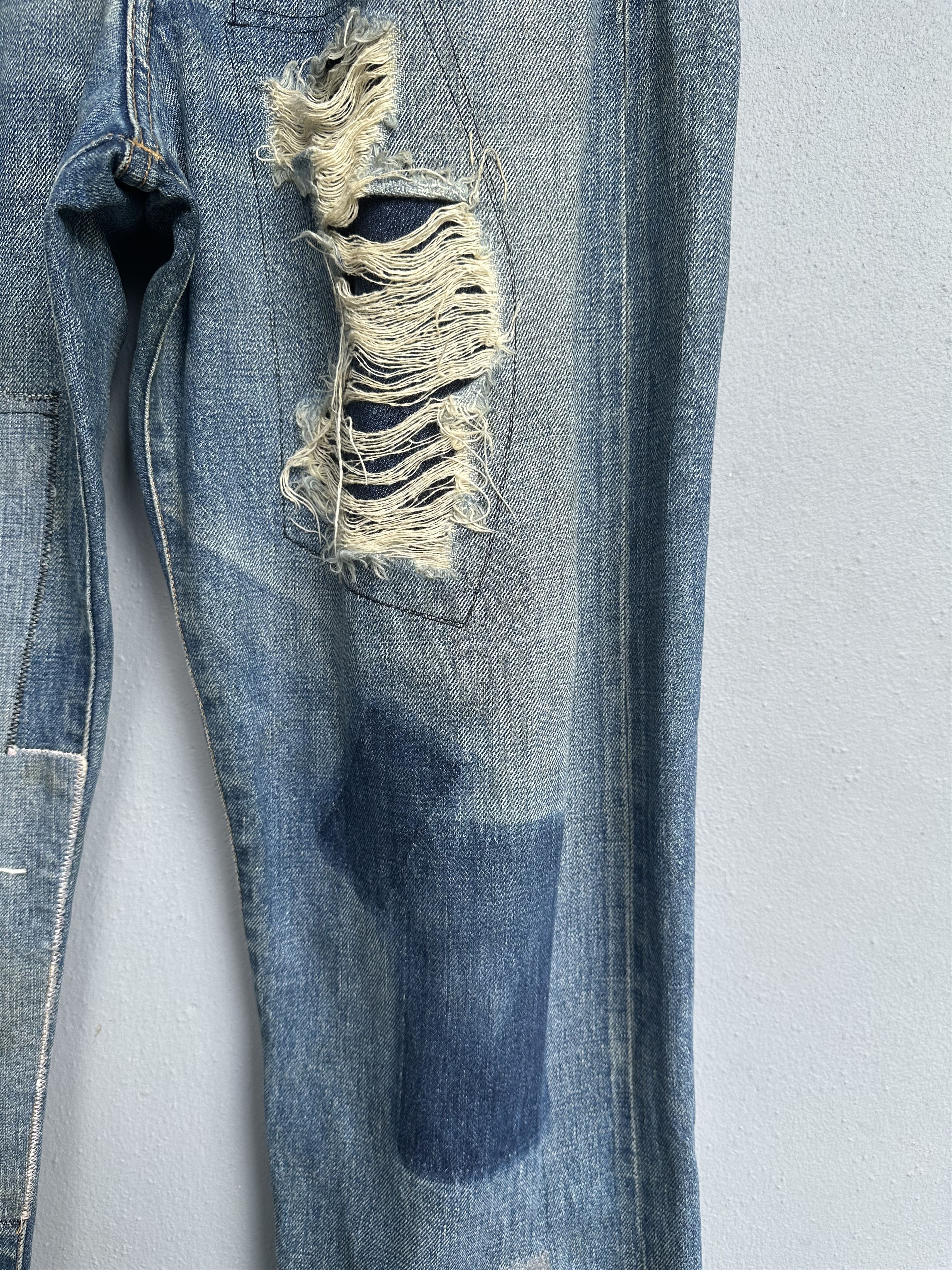 Sifury Japanese Brand Sifury Distressed Selvedge Patchwork Jeans Size US 31 - 9 Thumbnail